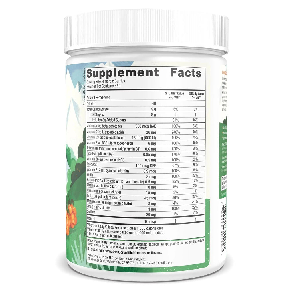 Nordic Naturals Nordic Berries, Citrus - 200 Gummy Berries - Great-Tasting Multivitamin for Ages 2+ - Growth, Development Nordic Naturals Au supplements