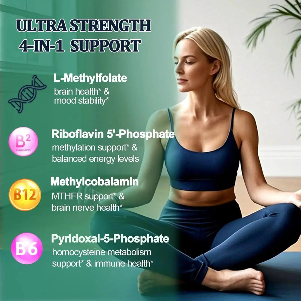 Methylfolate Supplement Liquid Drops, L Methy Folate 15mg Plus Methy B12, B6, B2 Multivitamin, Metabolically Active 5-MTHF Form AMENQ hHEALTH Au supplements