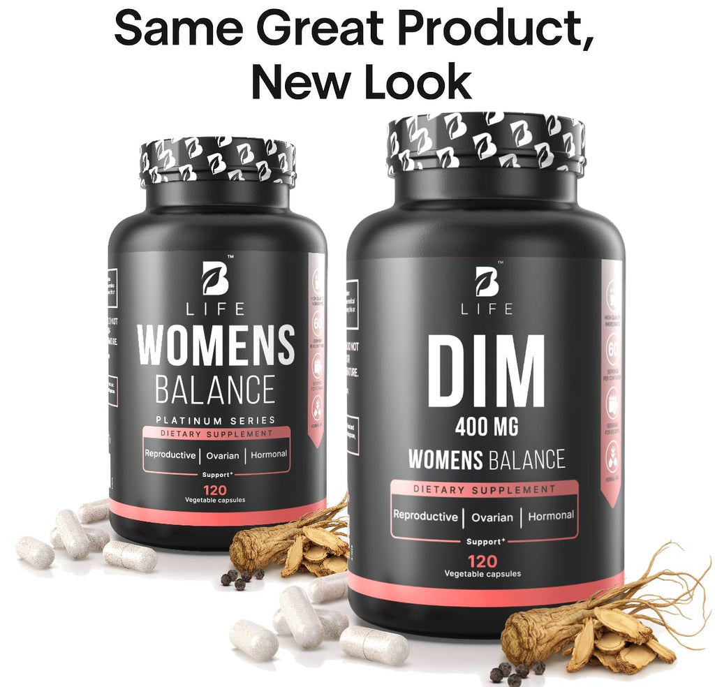 B Life Company DIM Supplement 400 mg with Myo & D-Chiro Inositol, Dong Quai – Hormone Balance for Women – Fertility Supplements – Inositol Supplement - 120 Caps B Life Company Au supplements