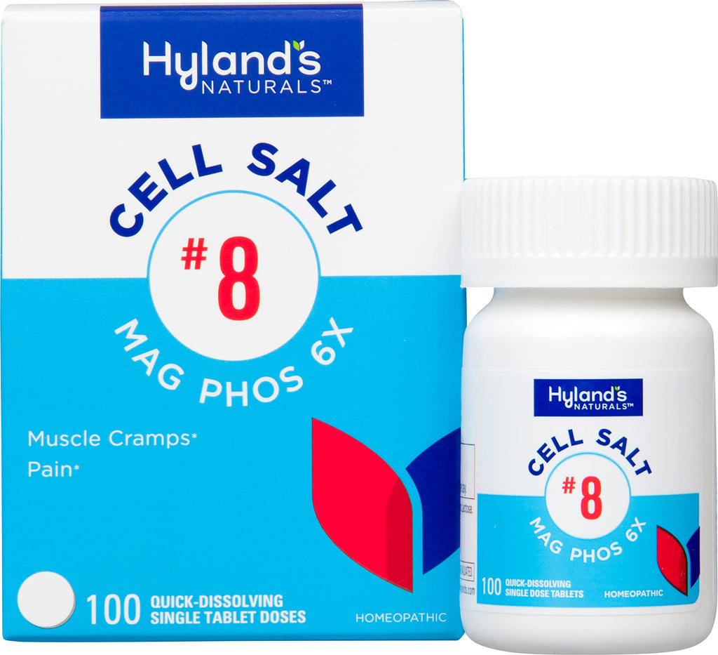 Hyland's No. 8 Cell Salt Mag Phos 6X, PMS Relief, Natural Homeopathic Relief of Menstrual Pain and Muscle Cramp Symptoms, Muscle Relaxer, Quick Dissolving Tablets, 100 Count Hyland's Au supplements