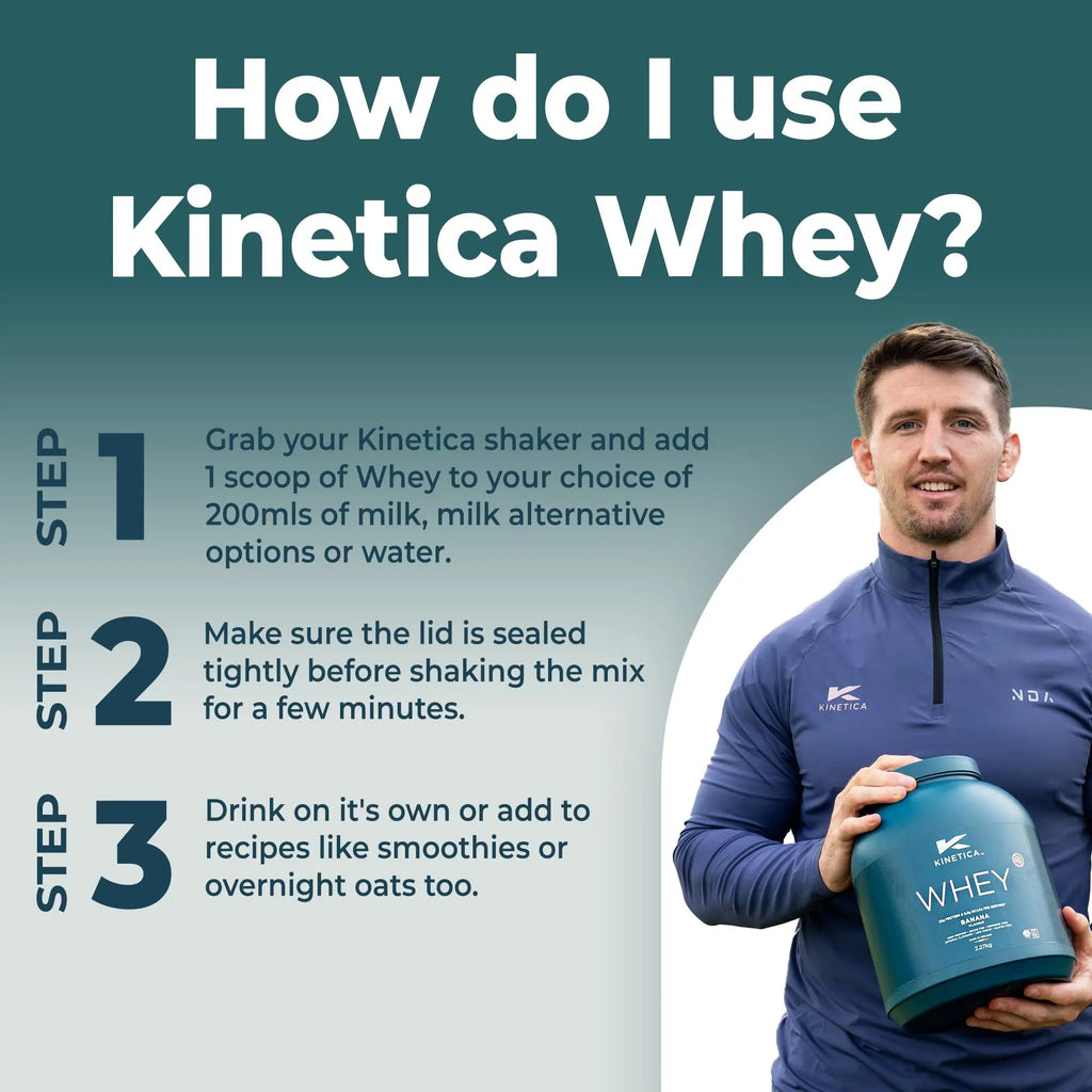 Kinetica Premium Whey Protein Powder | Grass Fed | Strawberry | 1kg | 33 Servings Kinetica Au supplements