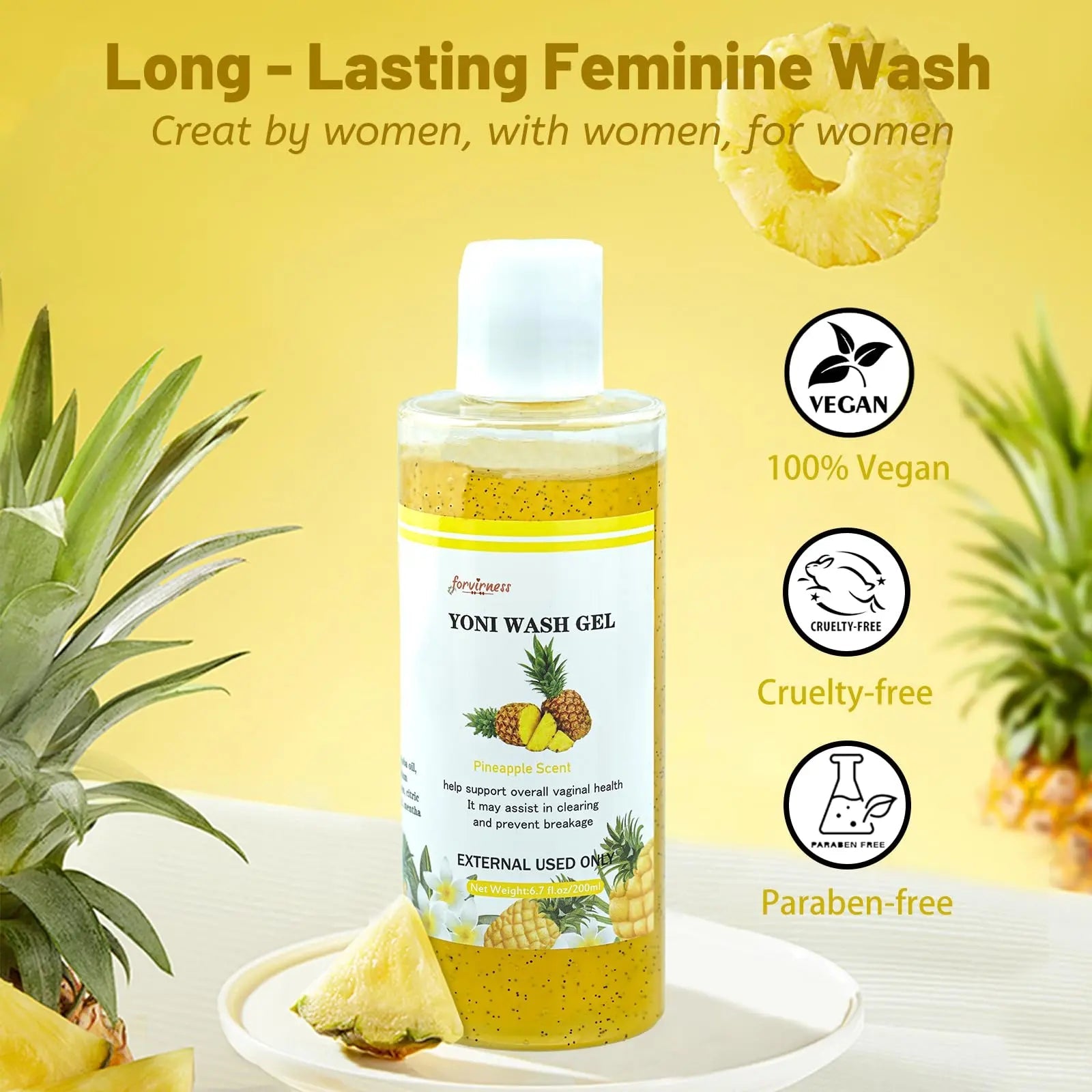 forvirness Natural Yoni Wash Yoni Oil Set, Cleanse - Remove Odor - ph Balance Feminine Wash forvirness Au supplements