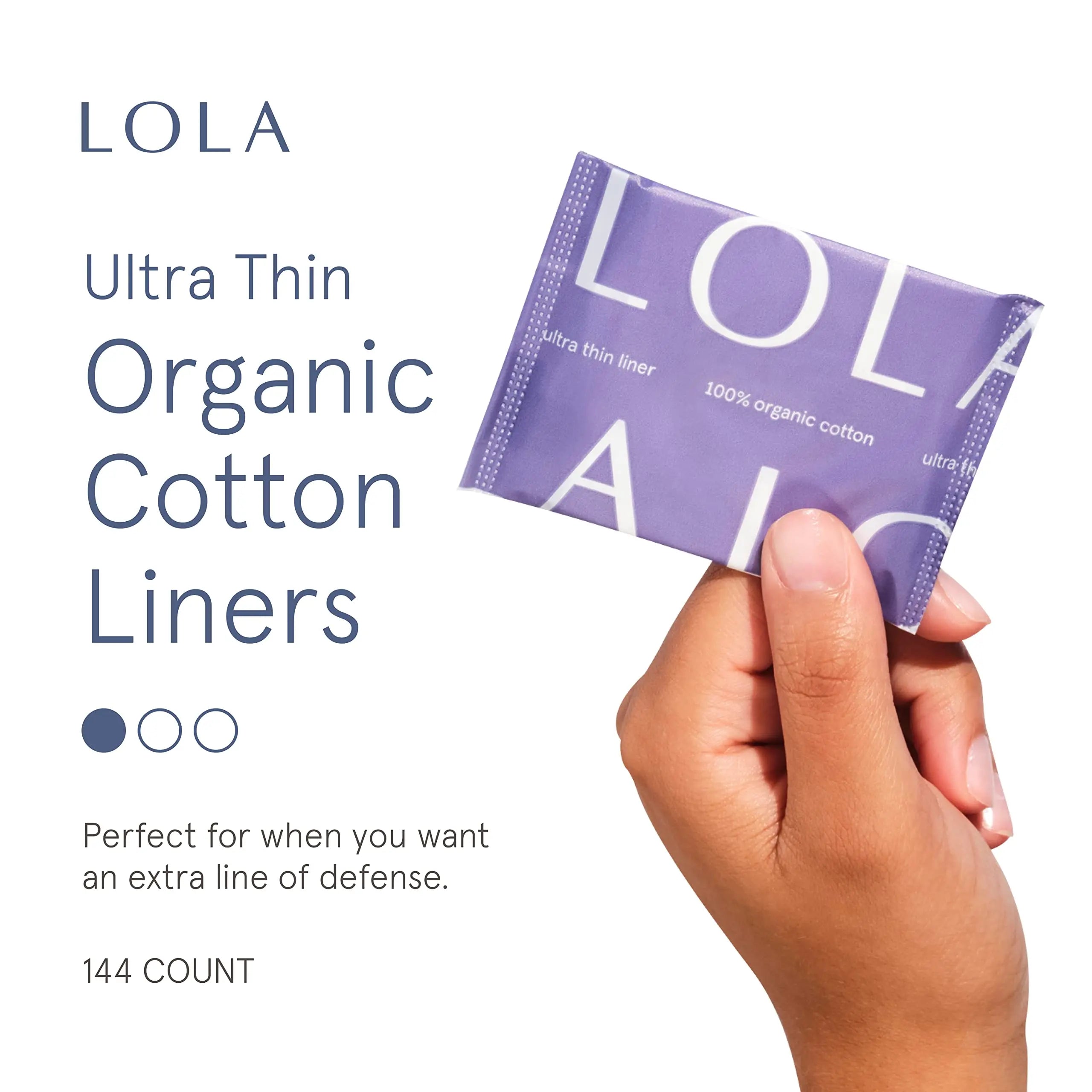 LOLA Ultra Thin Liners, 108 Count - Cotton Panty Liners for Women, Hypoallergenic Pads for Women LOLA Au supplements