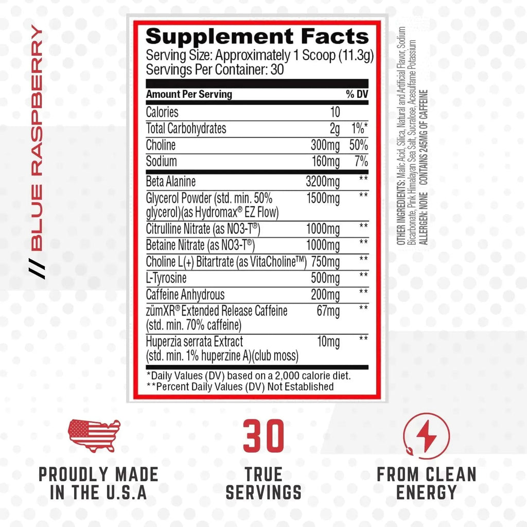 Purus Labs NOXYGEN PREWORKOUT Powder, 30 Servings (Blue Raspberry) Purus Labs Au supplements