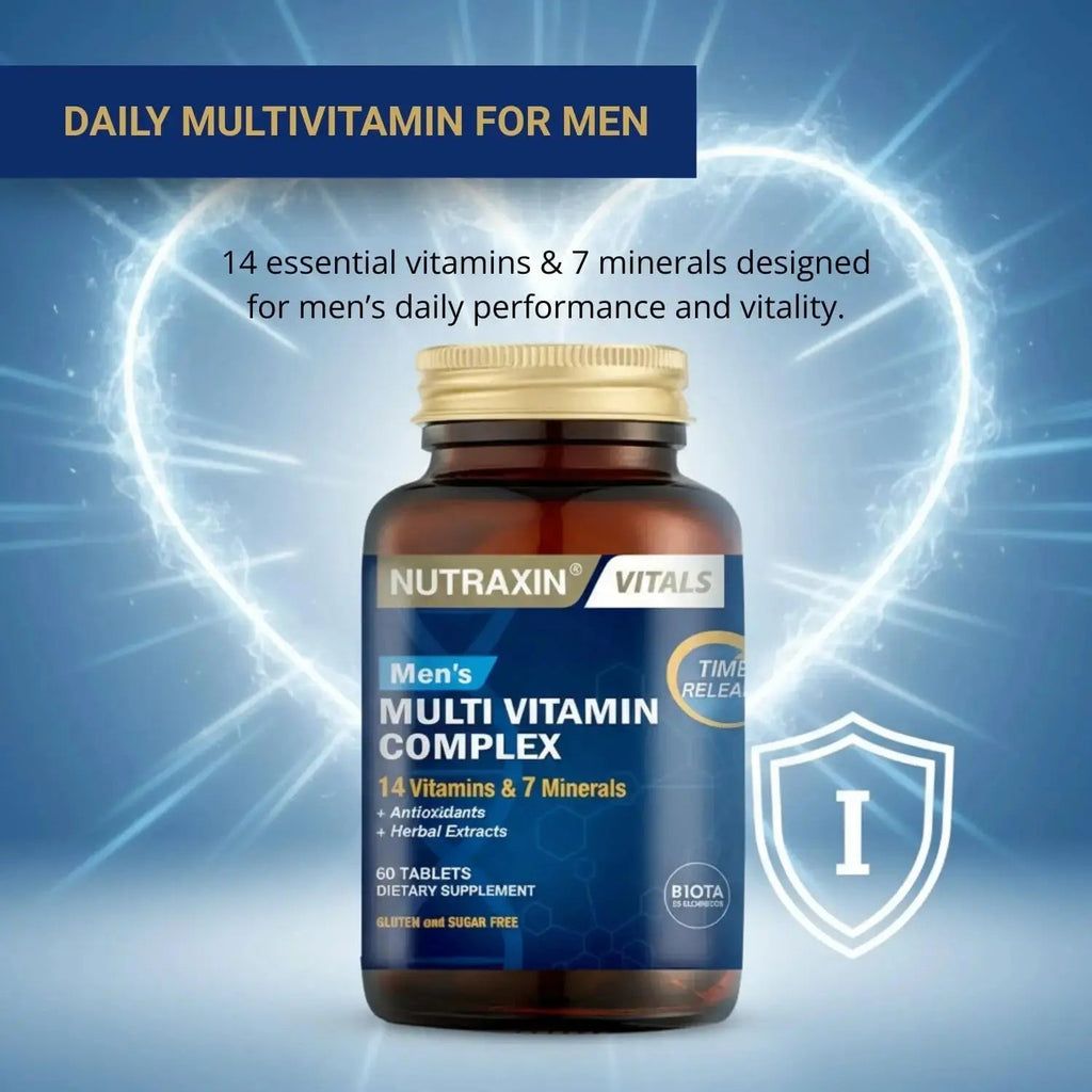 Nutraxin Men's Multivitamin & Mineral Complex, 60 Tablets Nutraxin Au supplements