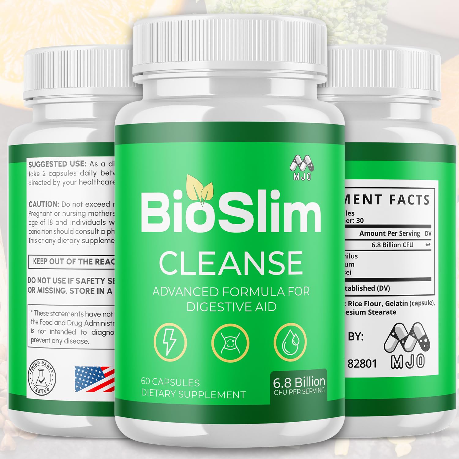 (3 Pack) Bioslim Cleanse Capsules, Official Bioslim Cleanse Supplement Pills with All Natural Ingredients, Advanced Active Health Lifestyle Formula with Premium Vitamins for Women & Men (180 Capsules) MJO Au supplements