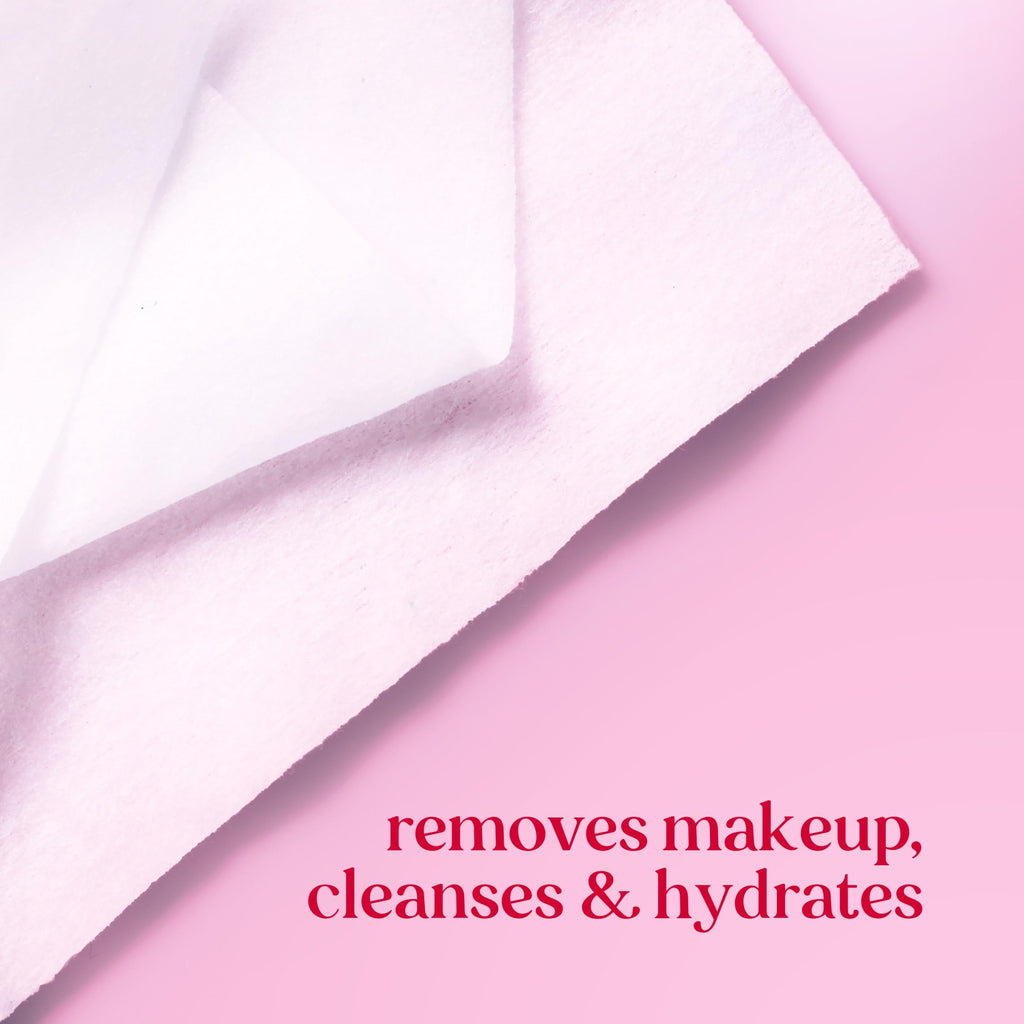Burt’s Bees Micellar Rose Water Facial Towelettes, 100% Plant Based Cloth; 99% Natural Origin; Remove Makeup, Cleanse, Hydrate; No Oily Residue; All Skin Types; 30 Ct, Pack of 3 (Pack May Vary)