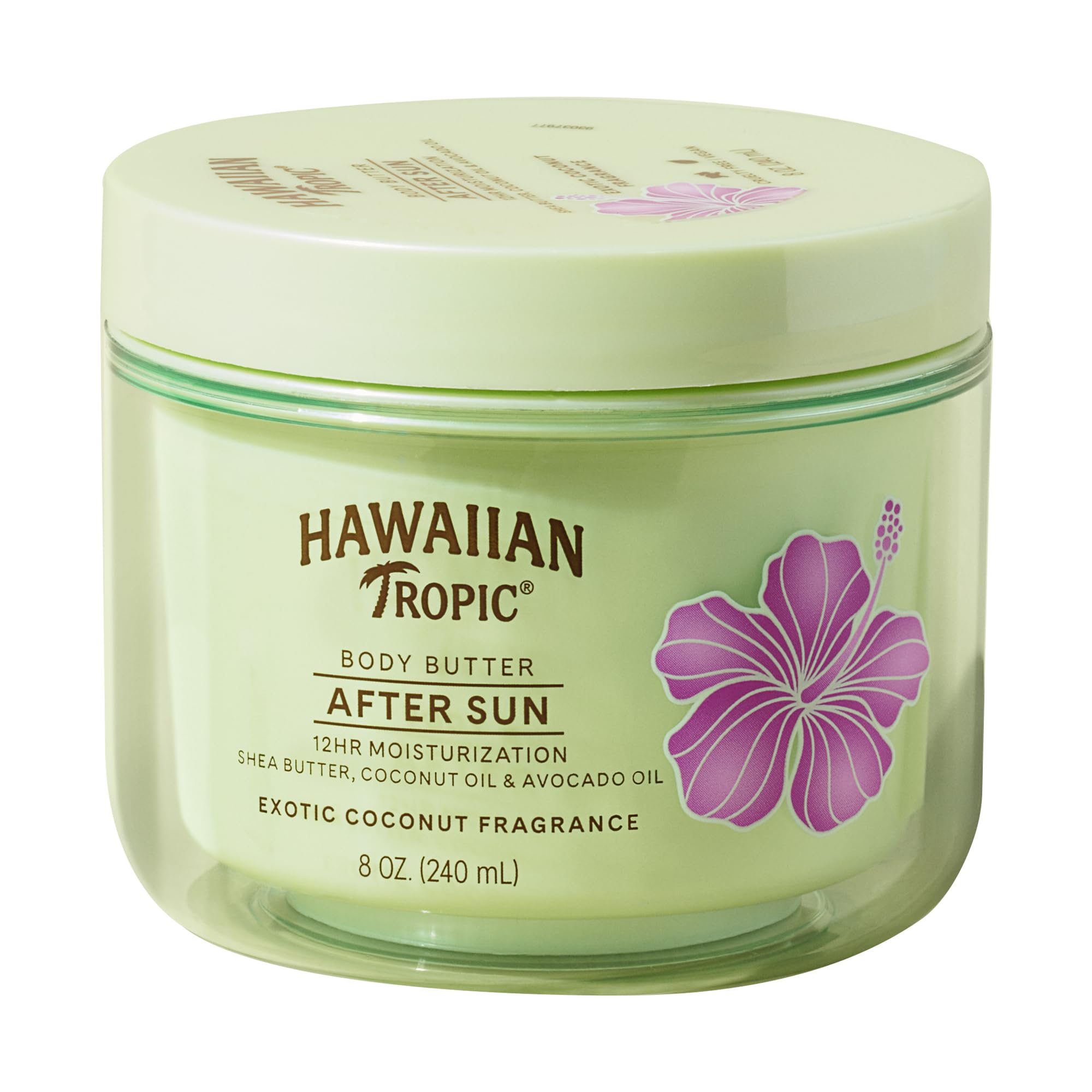 Hawaiian Tropic After Sun Body Butter with Coconut Oil, 8oz, After Sun Lotion, Moisturizing Body Lotion, After Sun Moisturizer