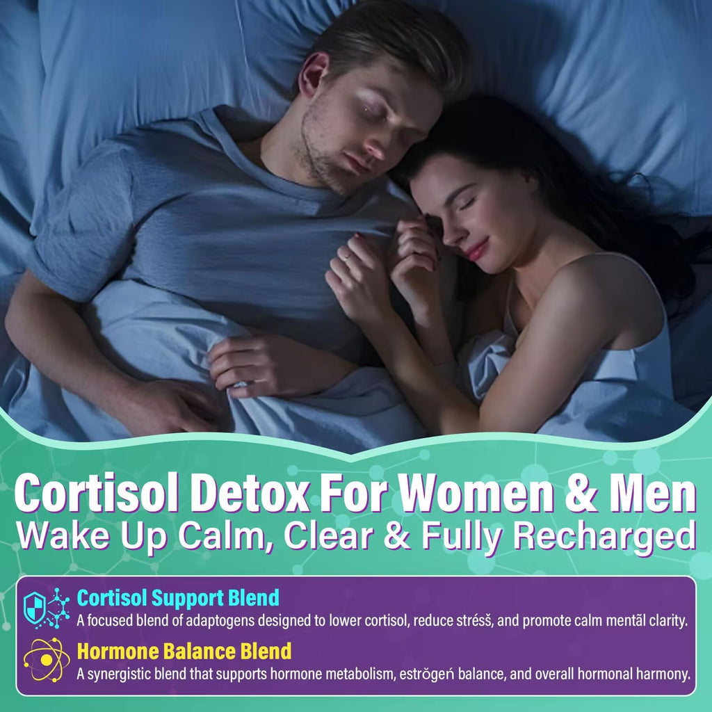 Cortisol Supplements for Women & Men, Cortisol Reducer Gummies w/ Magnesium, Ashwagandha, L-Theanine, Rhodiola, Reishi, 24 IN 1 Cortisol Detox Manager for Calm Mood, Focus & Relaxation,Vegan, 120 Cts EnvyCure Au supplements