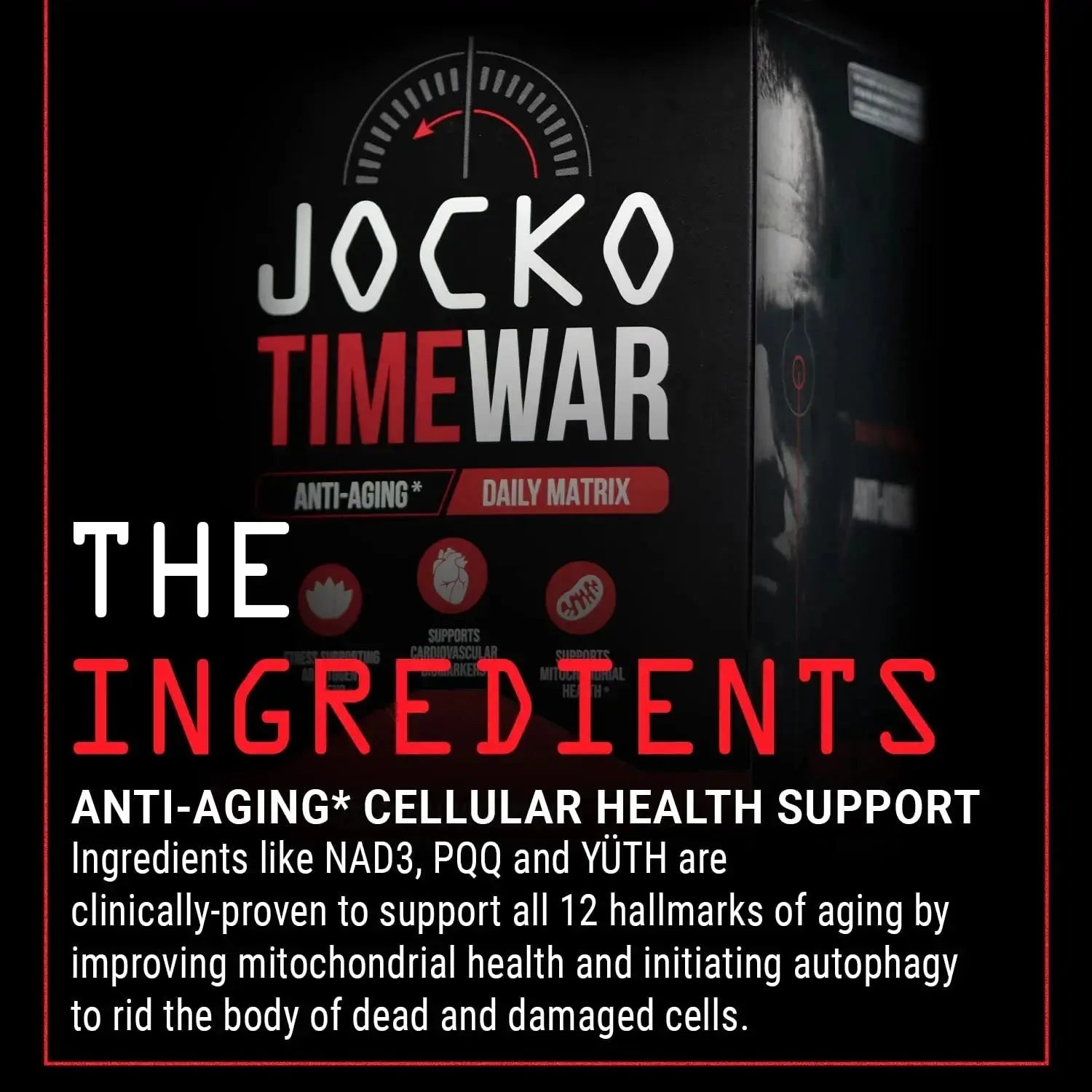Jocko Fuel TIME WAR - Multivitamin for Men & Women. NAD Supplement for Healthy Aging, Heart, Bone, & Eye Health. Essential Vitamins and Minerals Jocko Fuel Au supplements