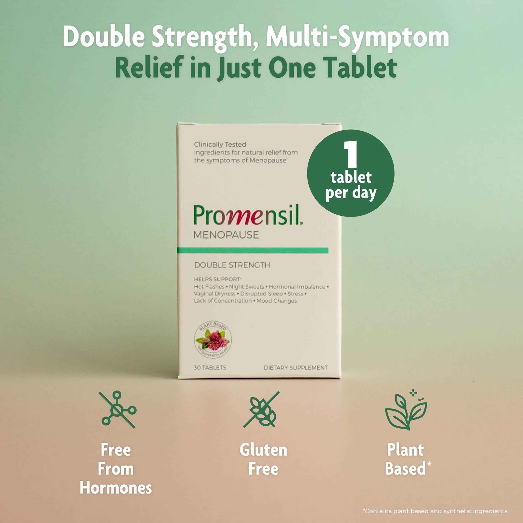 Promensil Menopause Double Strength - Menopause Supplements for Women, Red Clover Isoflavones, Helps Support Hot Flashes, Night Sweats, Restlessness - 30 Count Promensil Au supplements