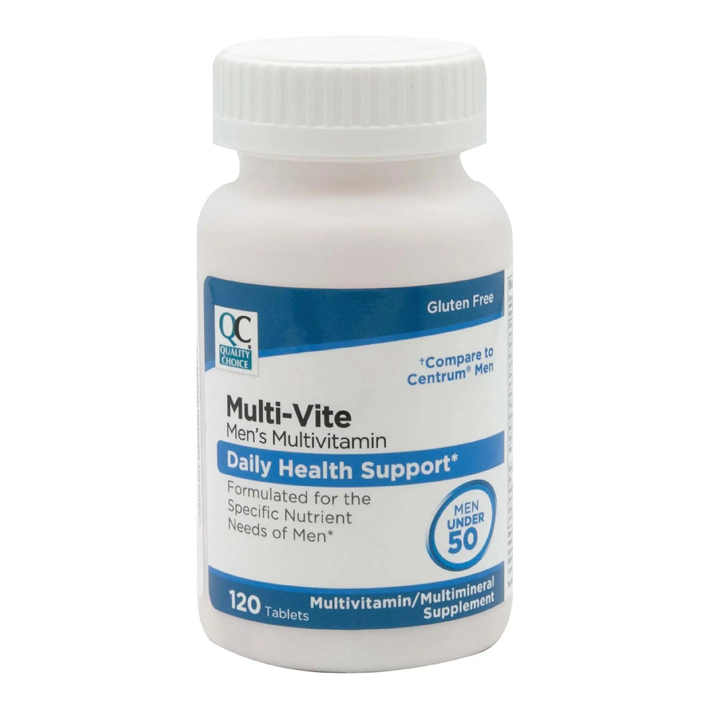 Quality Choice Mens Multi-Vite, Multivitamin Tablets for Daily Health Support Formulated for Men Under 50 in 120 Count Bottles Quality Choice Au supplements