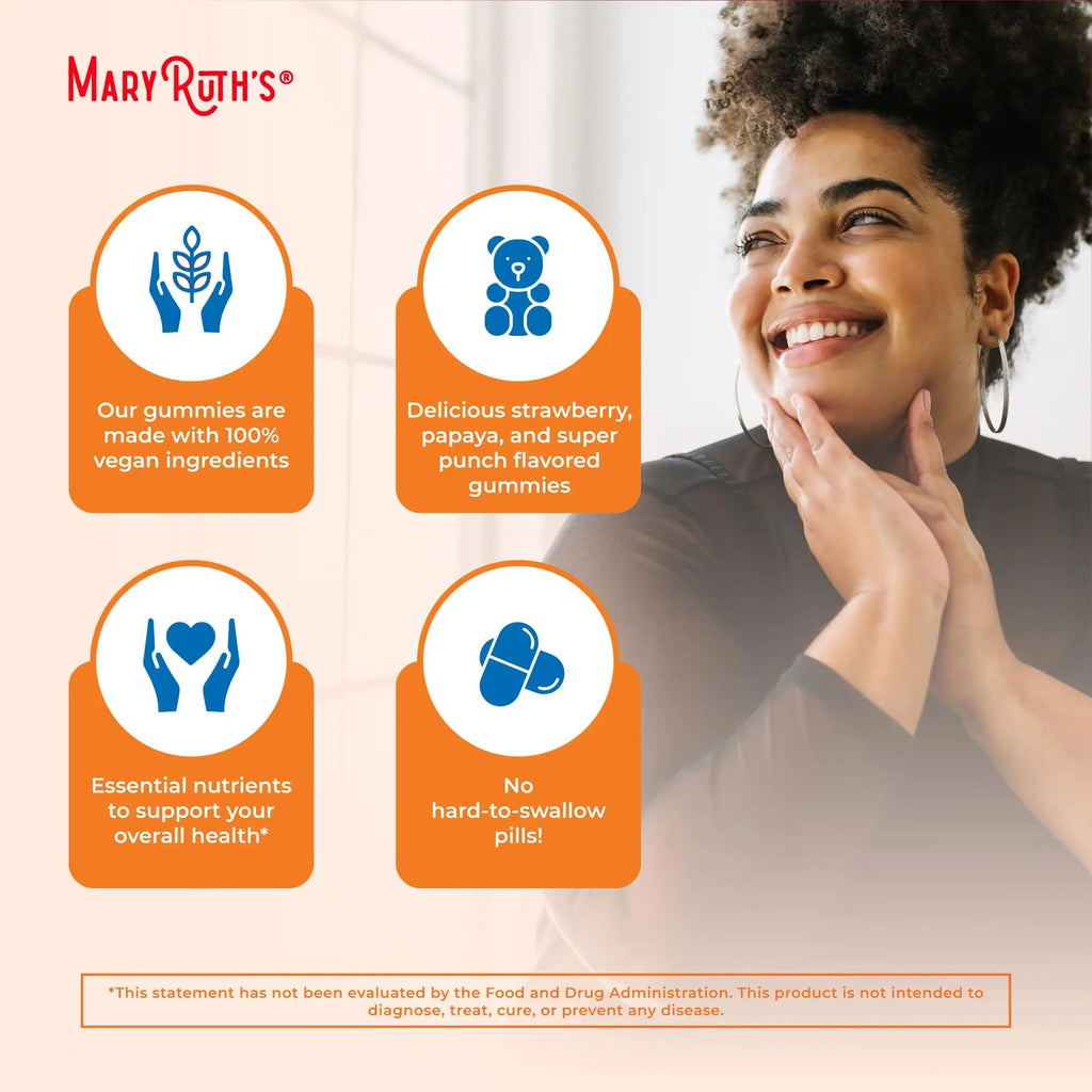 MaryRuth Organics Multivitamin for Women and Men | Sugar Free | Adult Multimineral Gummy with Vitamin C | MaryRuth Organics Au supplements