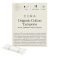 Cora Organic Applicator Tampons | Light Absorbency | 100% Cotton Core, Unscented, BPA-Free Compact Cora Au supplements