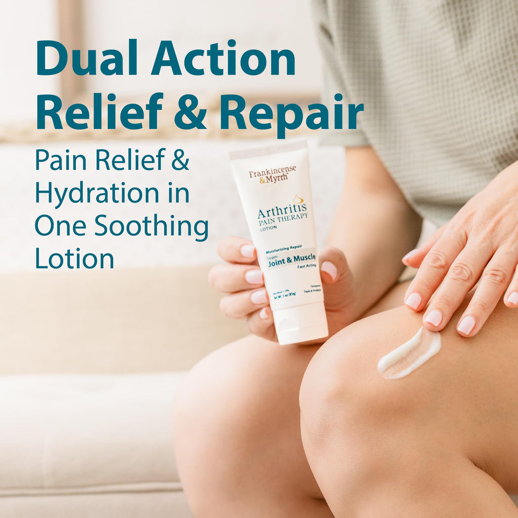 Frankincense and Myrrh Arthritis Pain Reliever Therapy Lotion – Topical Arthritis Pain Relief Cream and Hydrating Skin Repair, Body Relief for Sciatica, Knee, Back, Joints, Neck, Hands, 3 Oz - 1 Pack FRANKINCENSE & MYRRH Au supplements