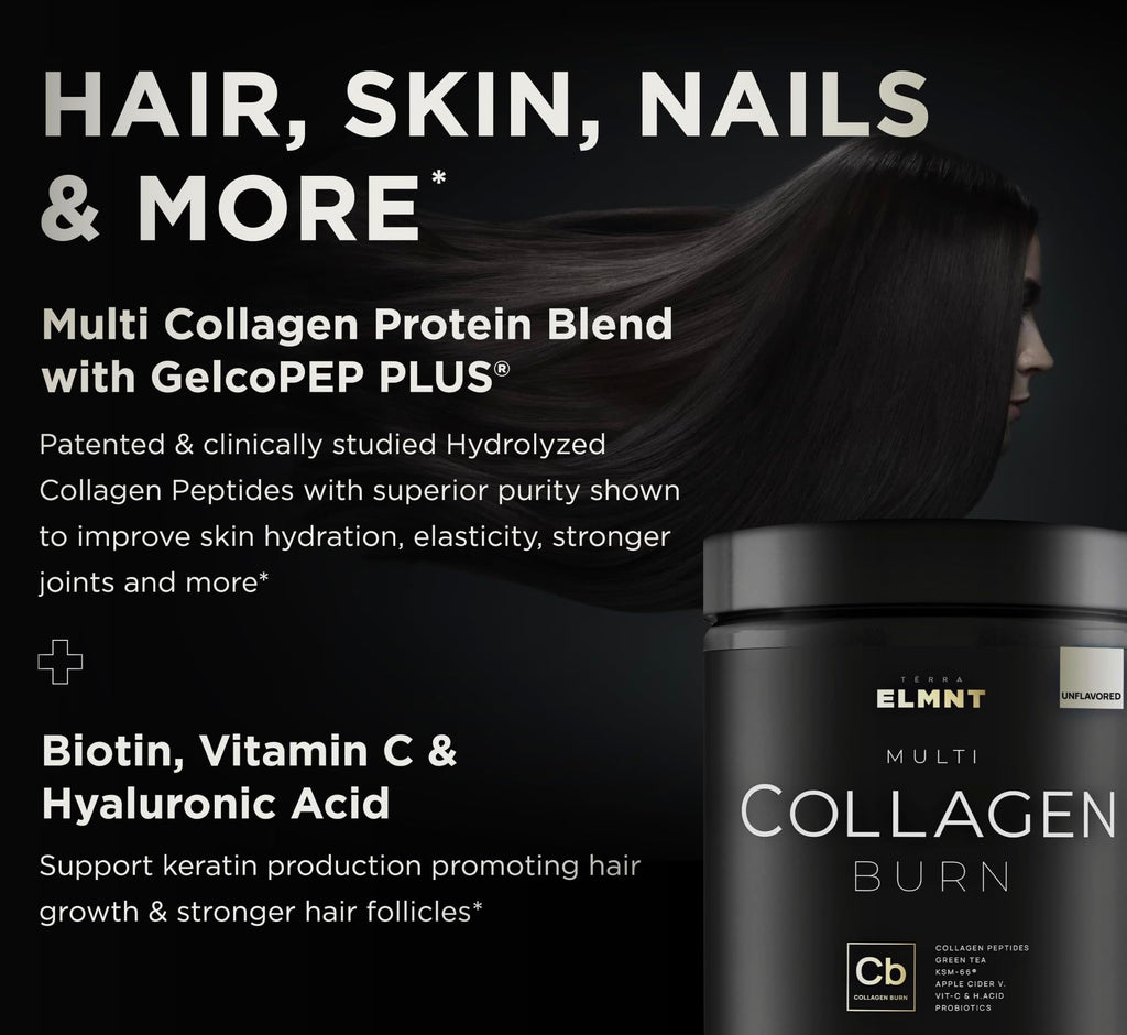 Super Collagen Powder for Women Weight Loss + Beauty w. Probiotics, Hyaluronic Acid, ACV, KSM-66, Biotin - Premium Multi Collagen Peptides Protein Supplement