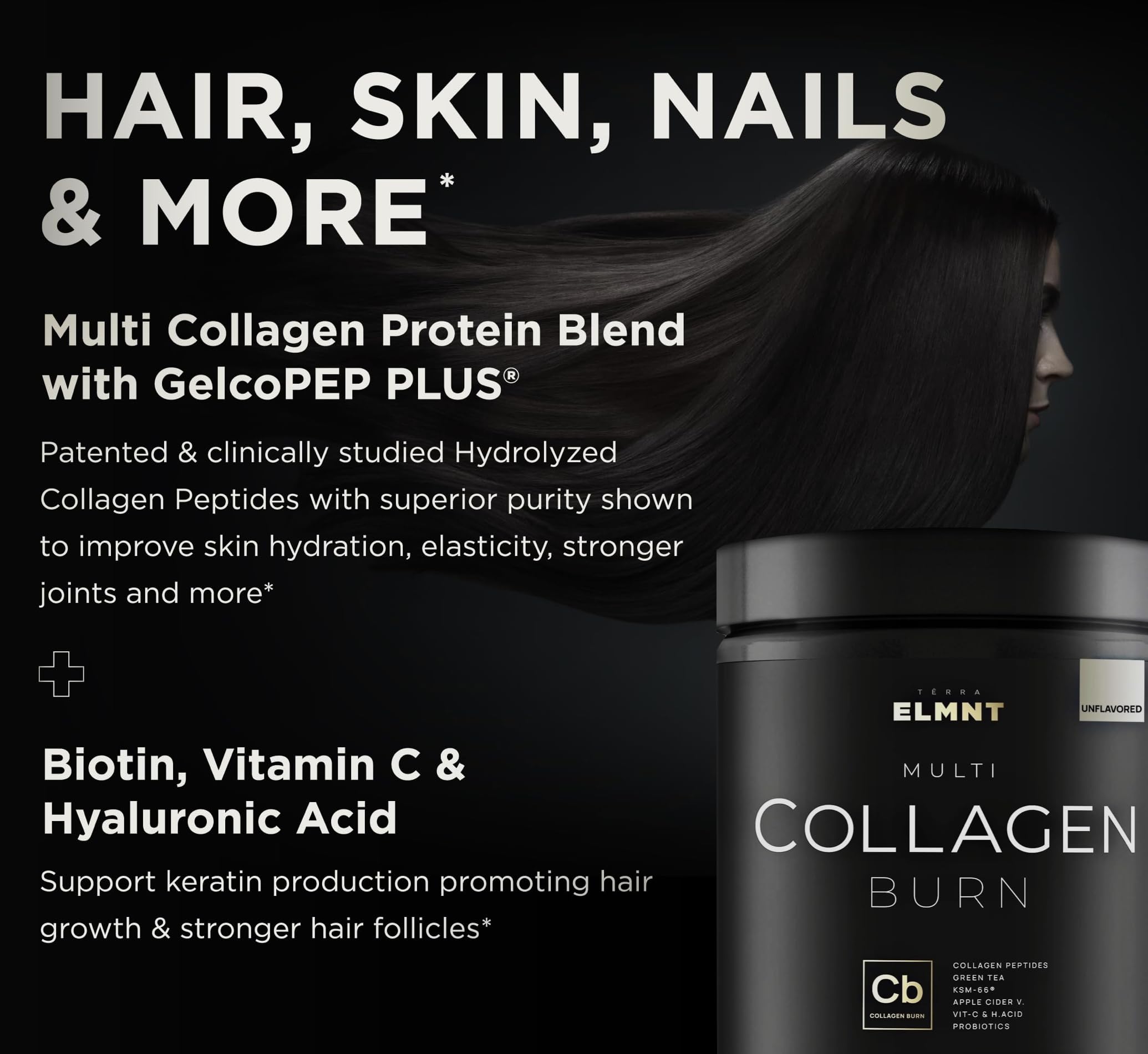Super Collagen Powder for Women Weight Loss + Beauty w. Probiotics, Hyaluronic Acid, ACV, KSM-66, Biotin - Premium Multi Collagen Peptides Protein Supplement