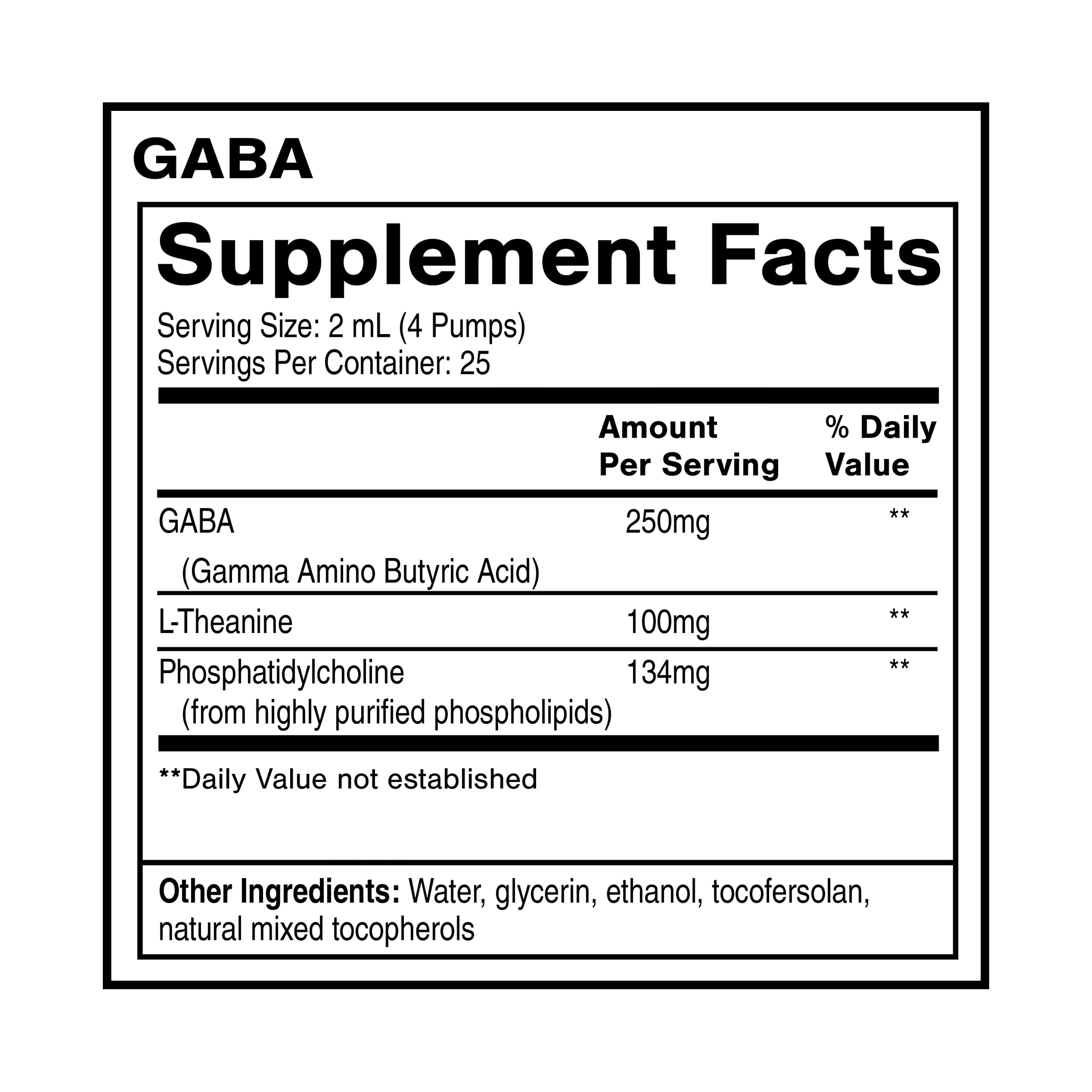 Quicksilver Scientific Liposomal GABA + L Theanine - Calm, Stress Response & Brain Support - Bioavailable GABA Supplement with L Theanine 100mg (1.7oz/50ml) Quicksilver Scientific Au supplements