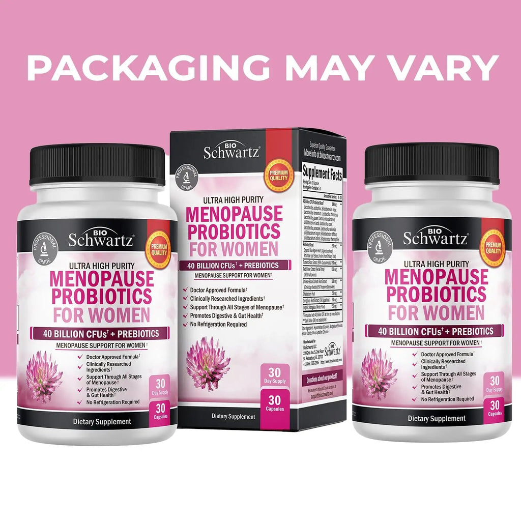 Menopause Support Probiotics for Women - Hot Flashes Night Sweats Mood Swings BioSchwartz Au supplements