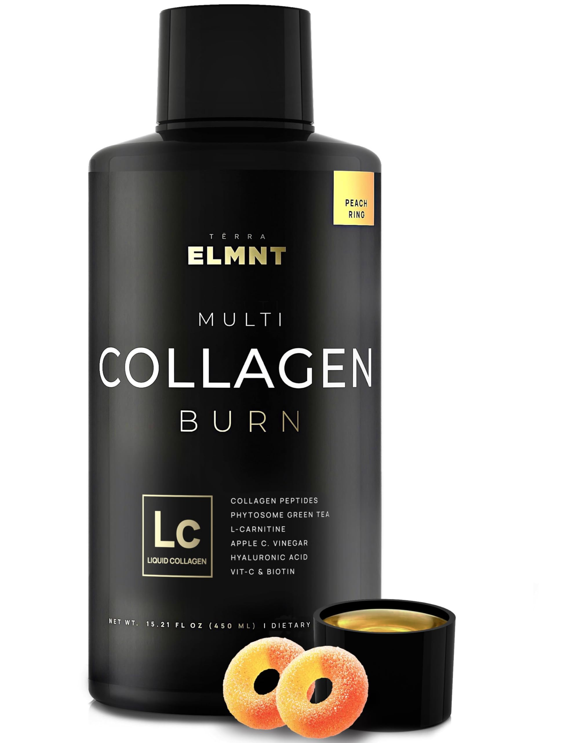 Premium Liquid Collagen for Women Weight Loss & Beauty w. Hyaluronic Acid, Biotin, L-Carnitine, Apple C Vinegar - Ultra Pure Multi Collagen Protein Shots Drink