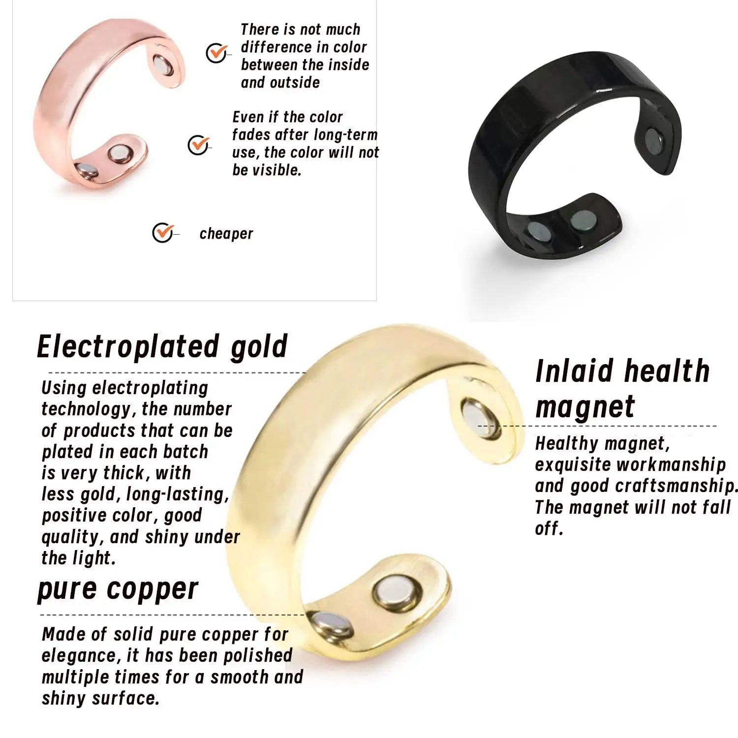 HVZZ Calmi Ring, Olux Rings for Women, Calmi Magnetic Ring for Lymphatic Drainage Arthritis Pain Relief HVZZ Au supplements