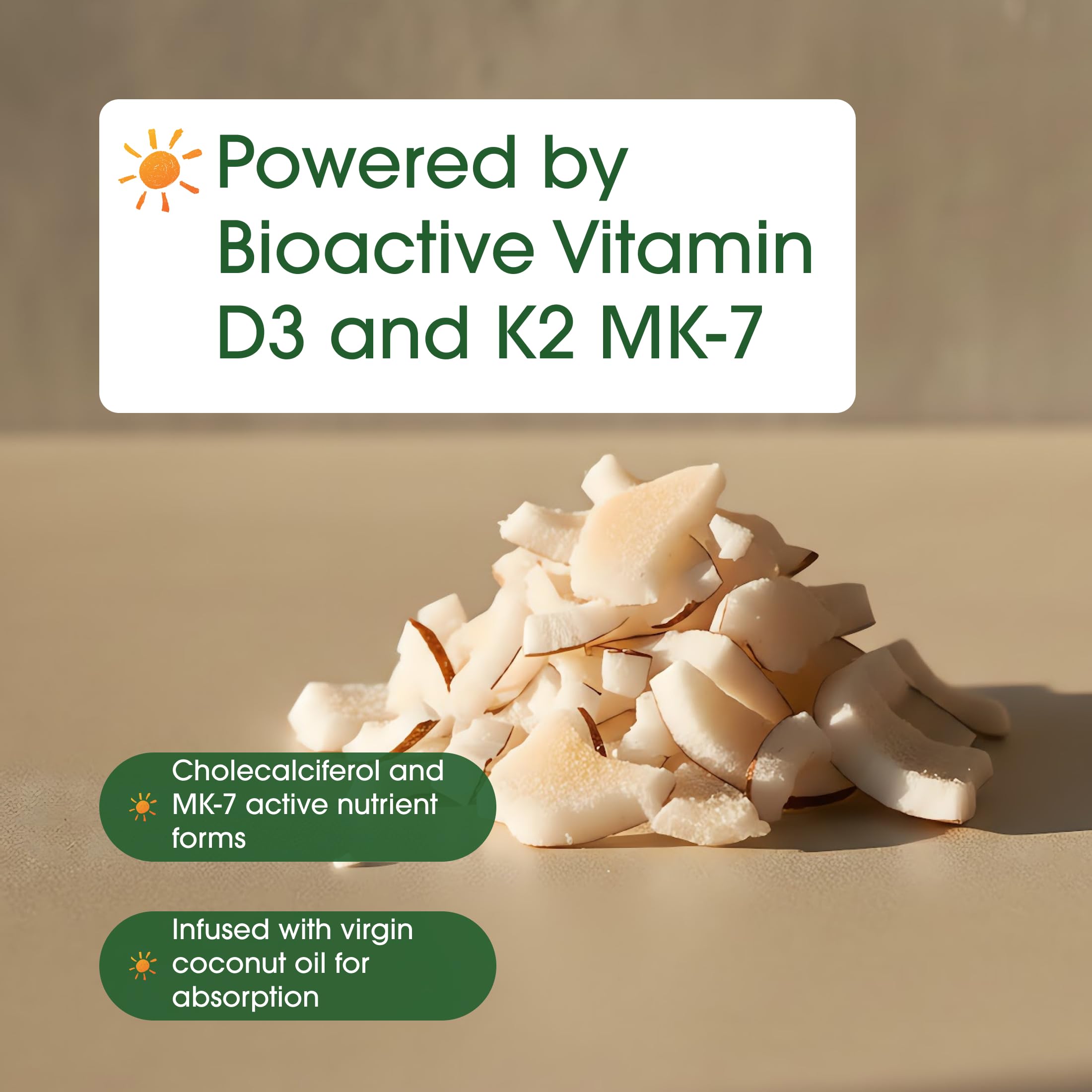 NatureBell Vitamin D3 K2-240 Softgels - 5,000 IU Vitamin D3 & 100mcg Vitamin K2 MK-7 - with Virgin Coconut Oil - Bone, Heart & Immune Health Support
