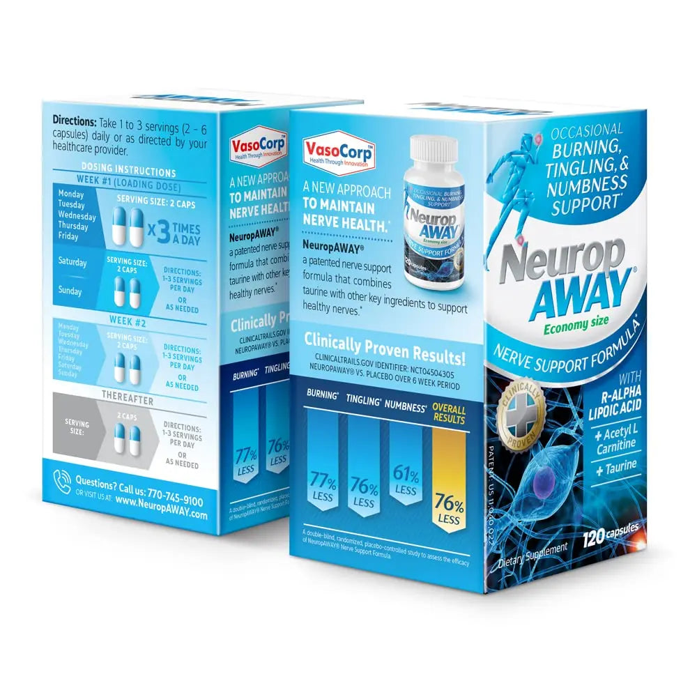 NeuropAWAY Nerve Support Formula, a Patented, Clinically Proven Formula to Strengthen Nerve Health NeuropAWAY Au supplements