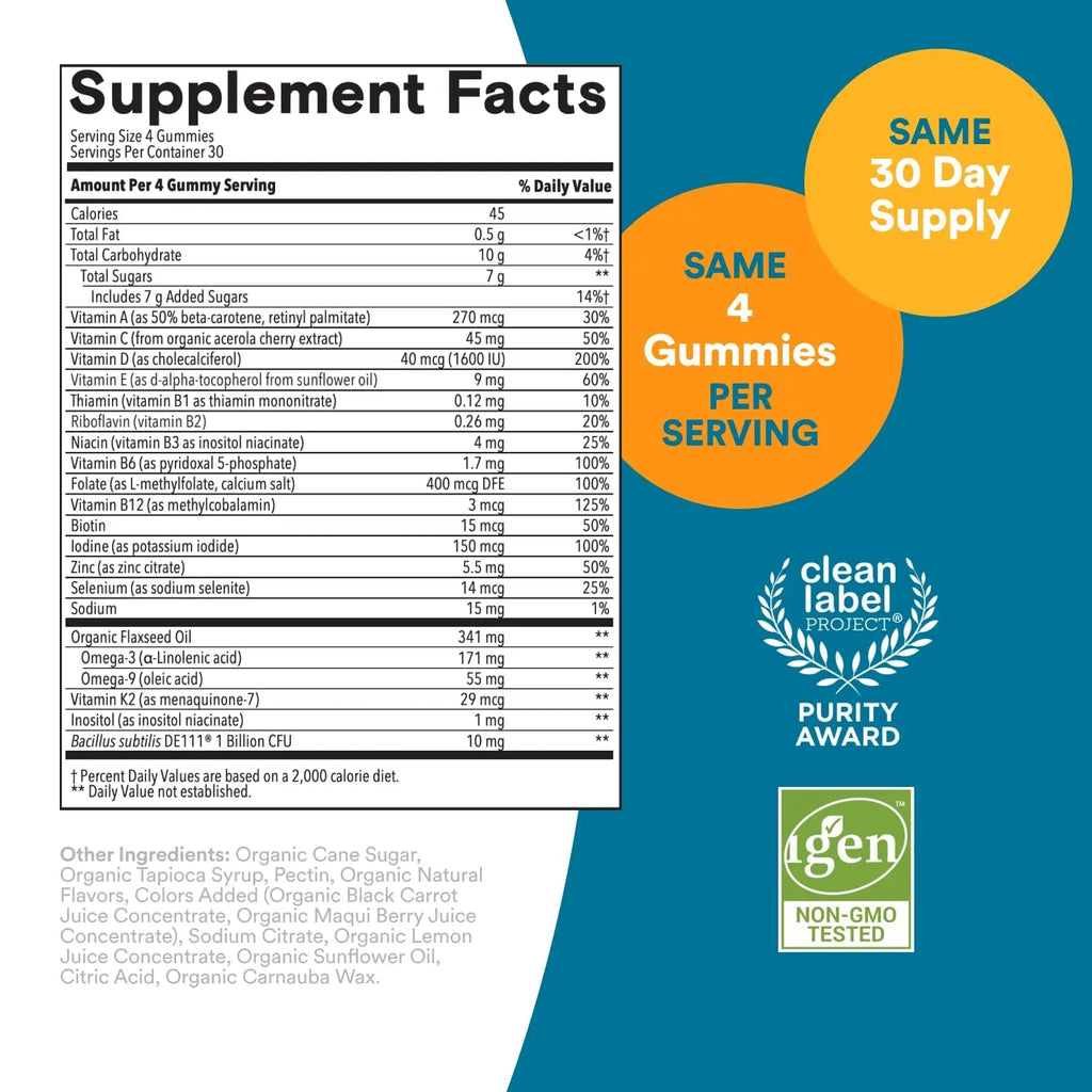SmartyPants Multivitamin for Men, Organic Gummies: Probiotics, CoQ10, Methylfolate, Omega 3 (ALA), Vitamin D3, C, Vitamin B12 SmartyPants Au supplements