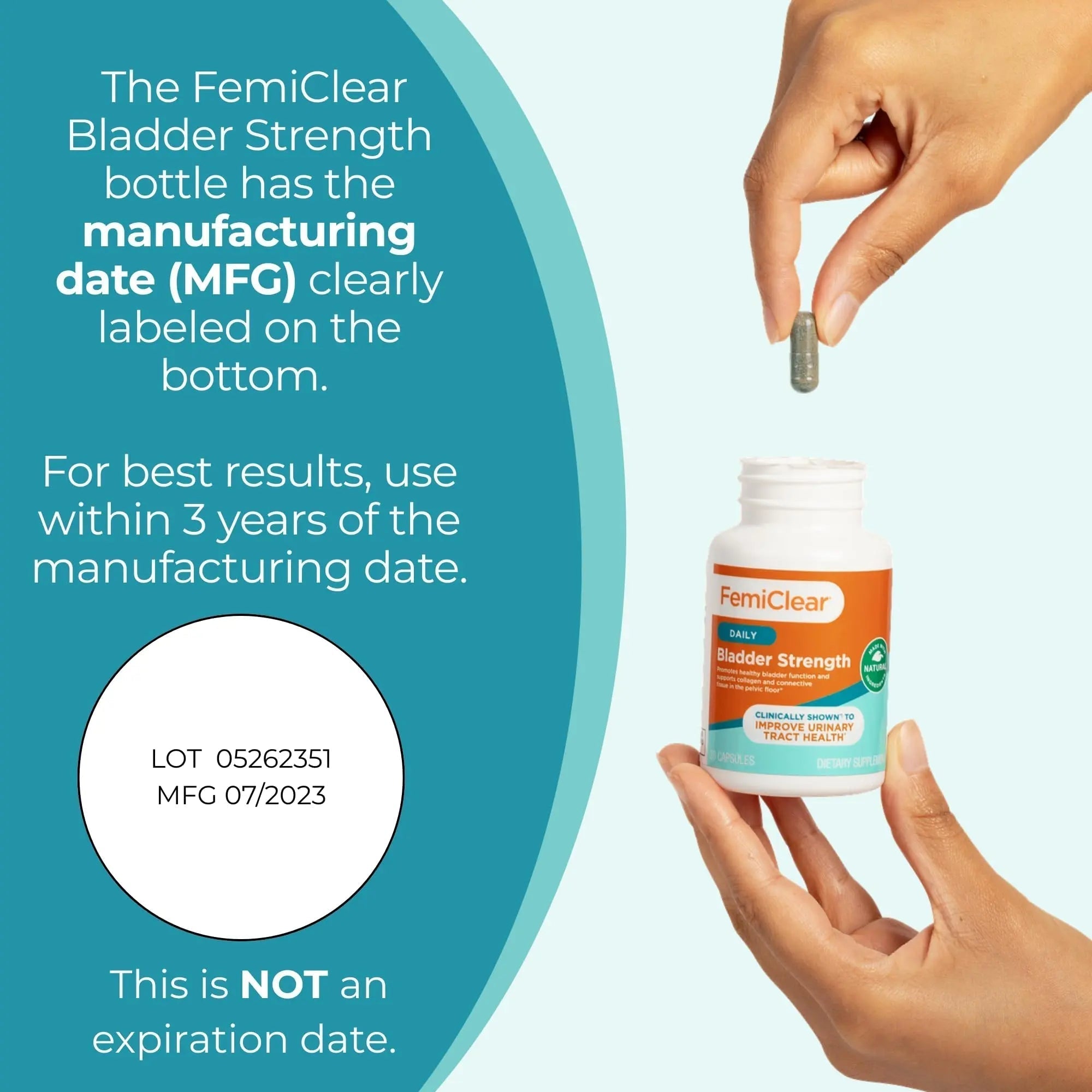 FemiClear Bladder Strength Supplement | Bladder Control & Wellness | 60 Capsules, 30 Day Supply | Made with Natural Ingredients | for Women & Men FemiClear Au supplements