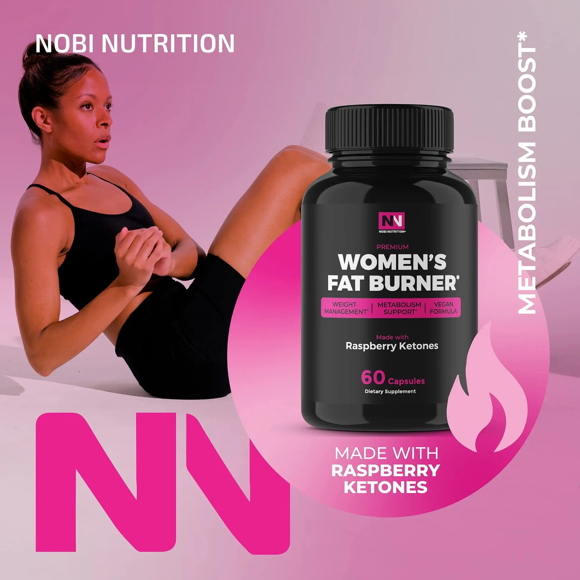 Fat Burner For Women | Metabolism Booster & Weight Loss Support Supplement Nobi Nutrition Au supplements