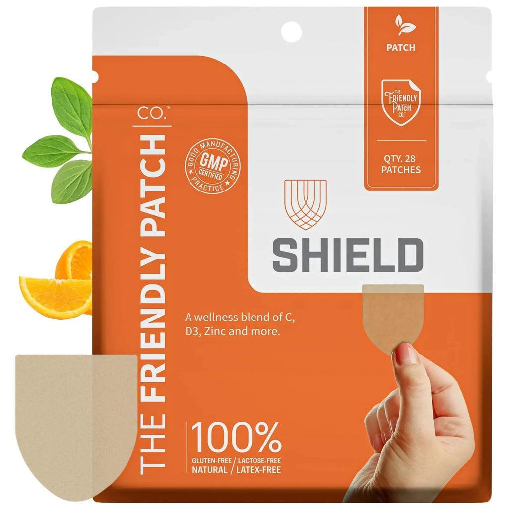 The Friendly Patch Shield Immunity Support Patch | Wearable Immune Boosters for Adults with Vitamin D3, C and Zinc The Friendly Patch CO. Au supplements