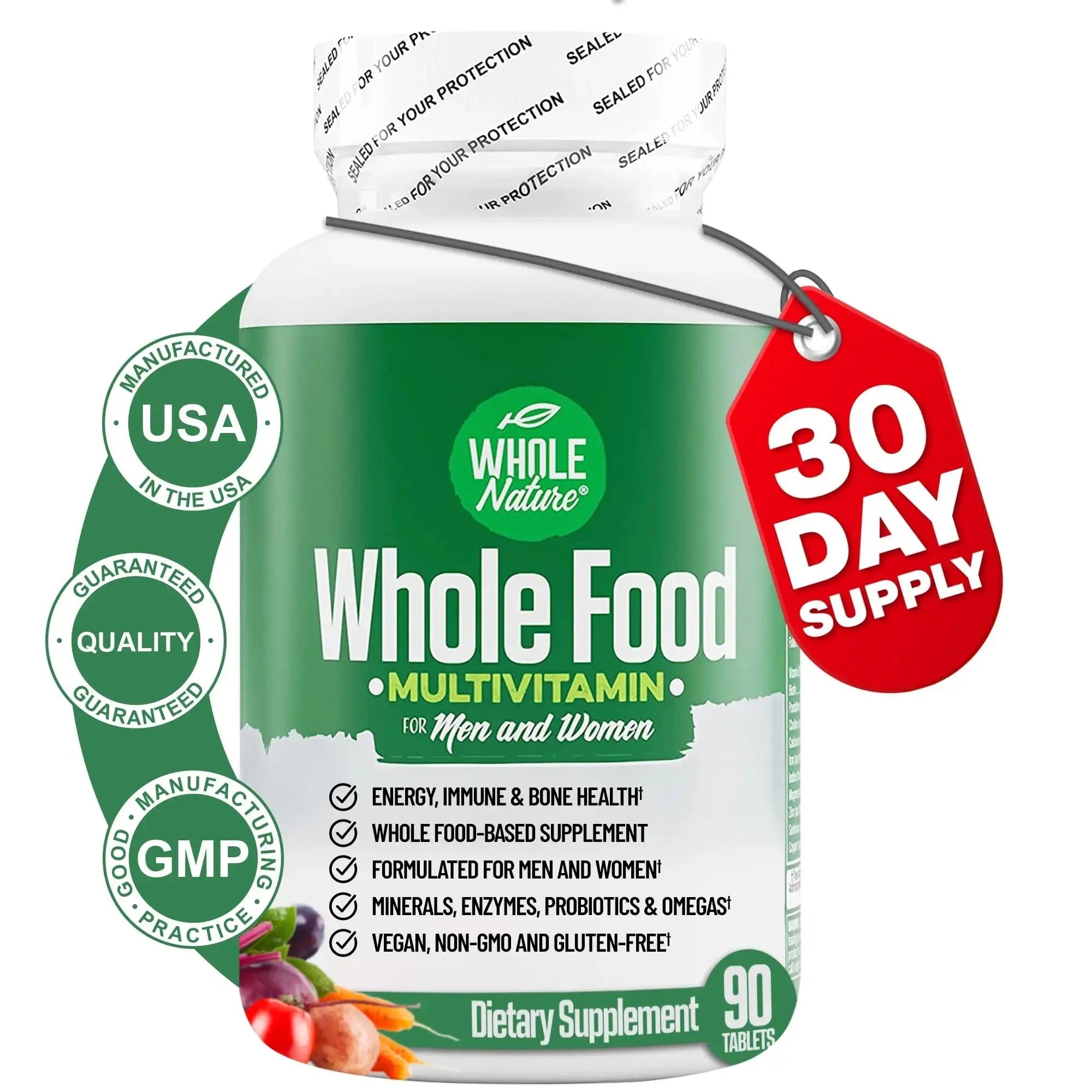 Whole Nature Whole Food Multivitamin for Men and Women Complete Daily Superfood Vitamins Plus Minerals Digestive Enzymes Whole Nature Au supplements