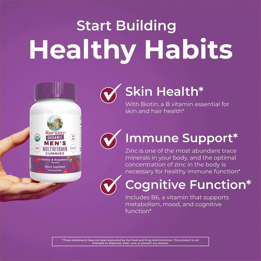 MaryRuth Organics Mens Vitamin Gummy | USDA | Vegan | Daily Multivitamins for Immune Support MaryRuth Organics Au supplements