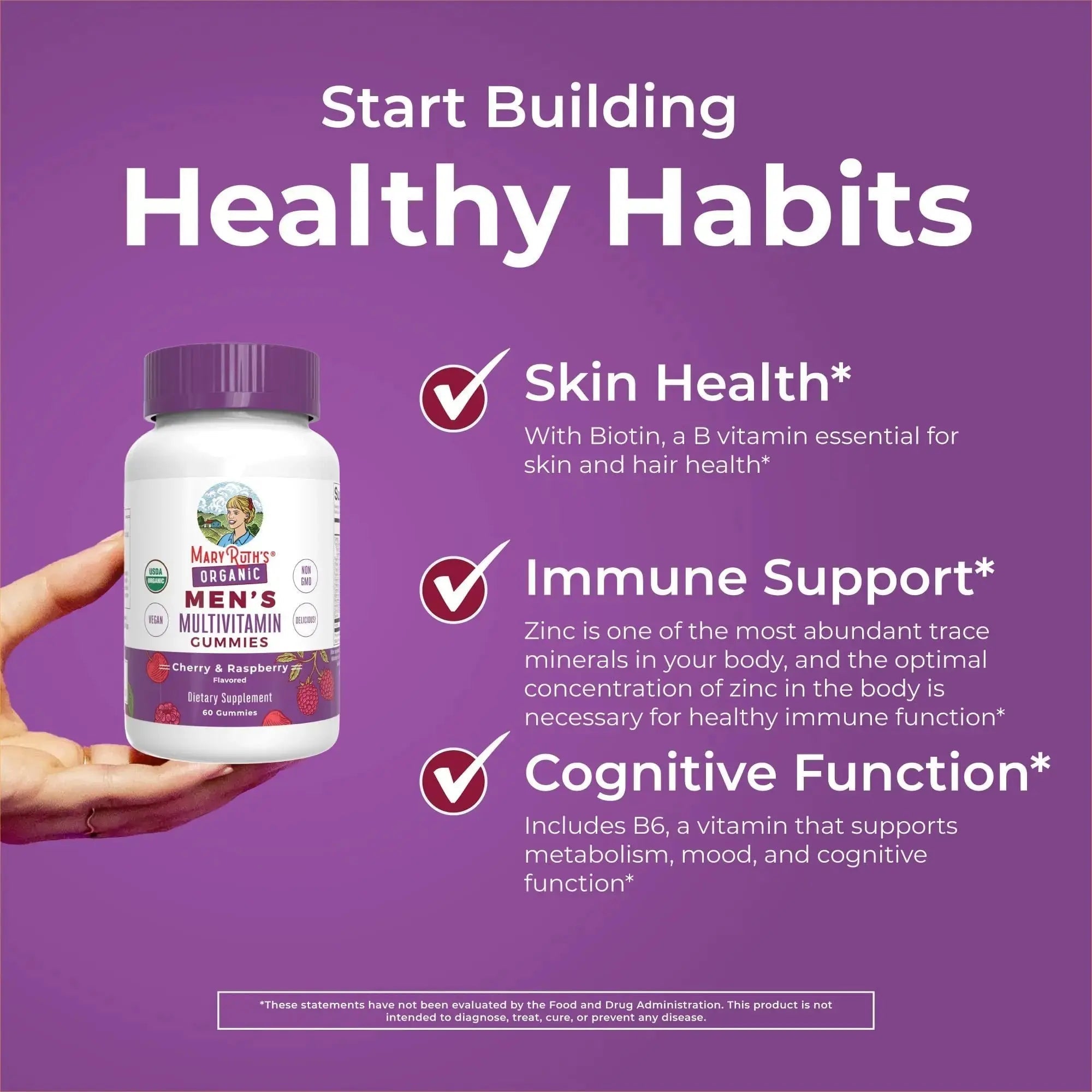 MaryRuth Organics Mens Vitamin Gummy | USDA | Vegan | Daily Multivitamins for Immune Support MaryRuth Organics Au supplements