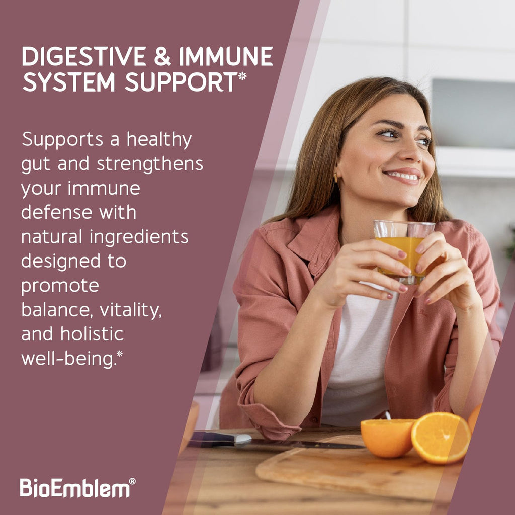 BioEmblem Probiotics for Women & Men – 55 Billion CFU | 11 Strains with Prebiotics & Postbiotics | Jerusalem Artichoke & Inulin | Digestive & Immune Support, Nutrient Absorption | Non-GMO,45 Capsules BioEmblem Au supplements