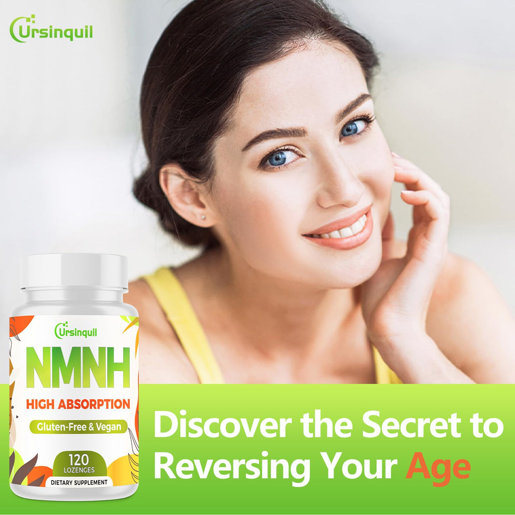 Sublingual NMNH 500mg (Dihydronicotinamide Mononucleotide) (120 Servings, NMNH 500mg per Serving) NAD Supplement to Boost NAD Levels as We Age, for Anti-Aging, Energy, Immunity, Focus - 120 Count Ursinquil Au supplements