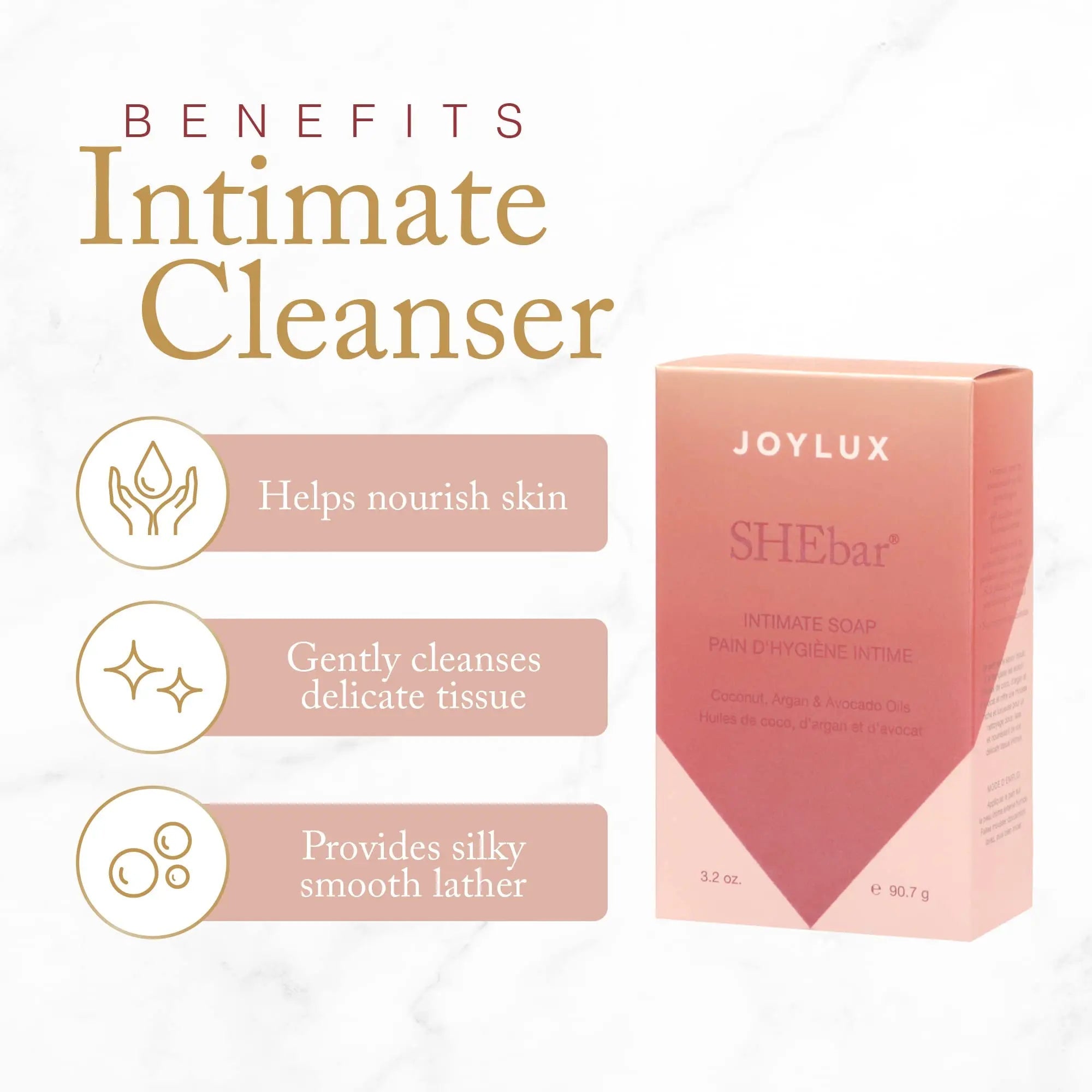 Joylux - SHEbar, Feminine Cleansing Bar, Yoni Bar, pH-Balanced Formula, Clean & Gentle Ingredients Joylux Au supplements