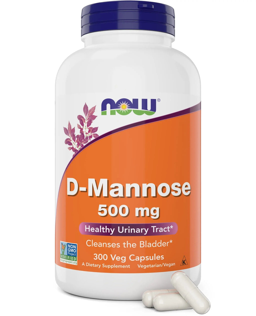 Now D-Mannose 500 mg, 300 Capsules - Vegan, Non GMO Supplement for Women and Men - Supports Healthy Urinary Tract, Cleanses The Bladder NOW Foods Au supplements