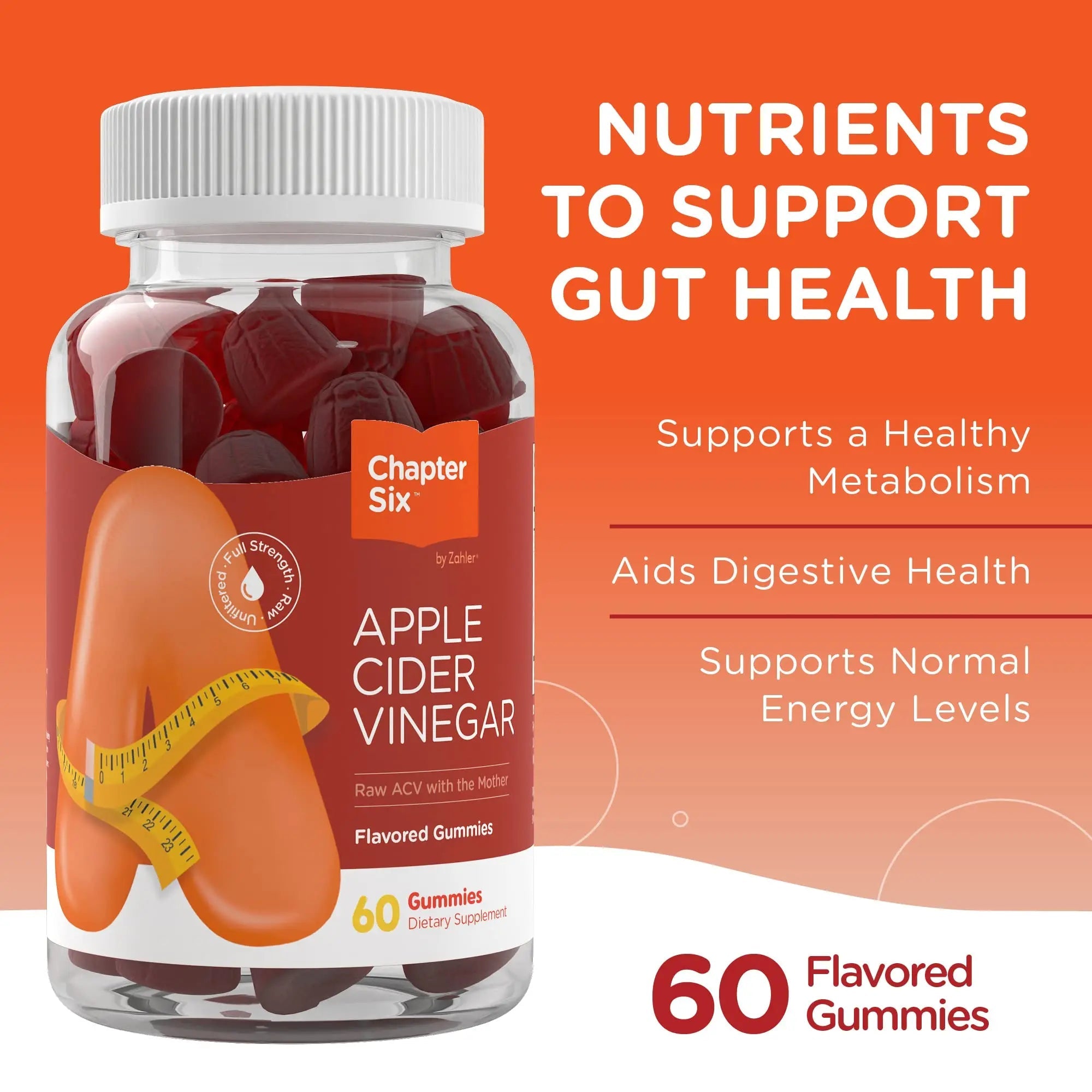 Zahler - Apple Cider Vinegar Gummies Kosher & Delicious ACV for Women Men Raw Zahler Au supplements
