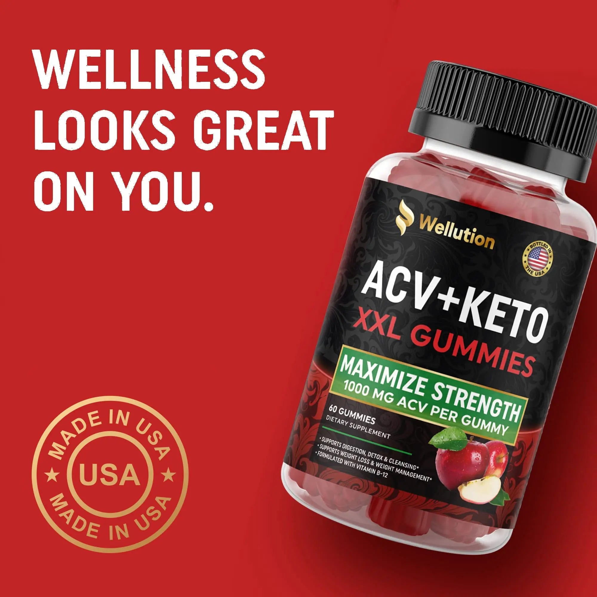 WELLUTION (2 Pack Gummies Apple Cider Vinegar - Formulated to Support Healthy Weight WELLUTION Au supplements