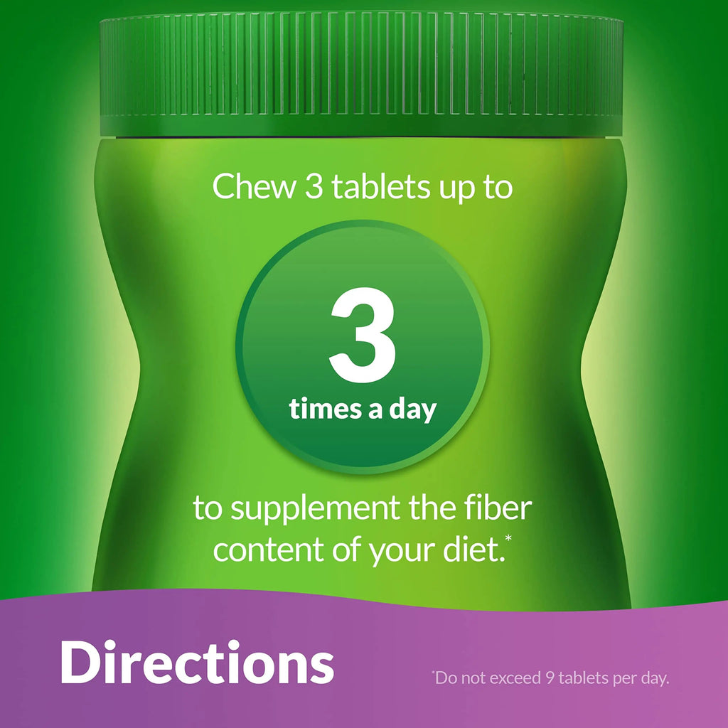 Benefiber Chewable Prebiotic Fiber Supplement Tablets for Digestive Health, Assorted Fruit Flavors Benefiber Au supplements