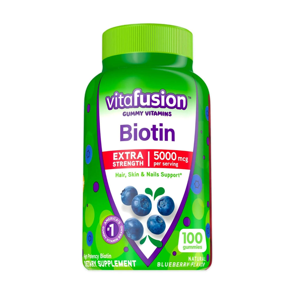 vitafusion Extra Strength Biotin Gummy Vitamins, Berry Flavored, 5,000 mcg Biotin Vitamins Vitafusion Au supplements