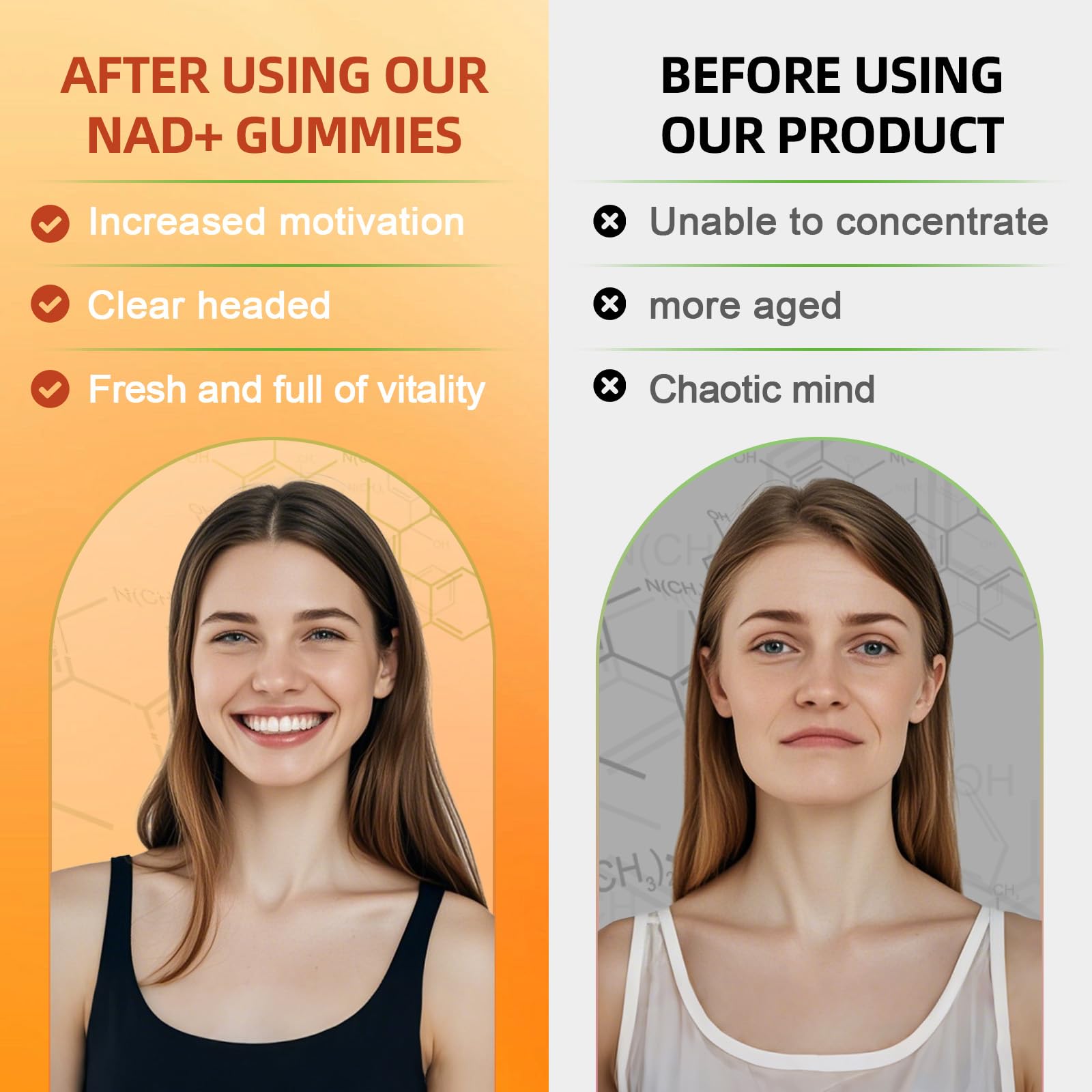 NAD+ Gummies NAD Resveratrol Supplement : NAD Supplements for Women Aging Defense Absorption Than Nicotinamide Riboside Boost Vitamin B3 D3 Sodium Zinc Support Cellular Health Energy and DNA Repair HEALOADING Au supplements
