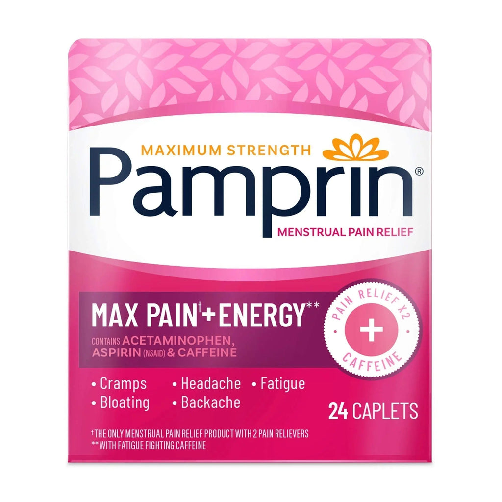 Pamprin Maximum Strength Max Formula, with Acetaminophen, Menstrual Period Symptoms Relief Pamprin Au supplements