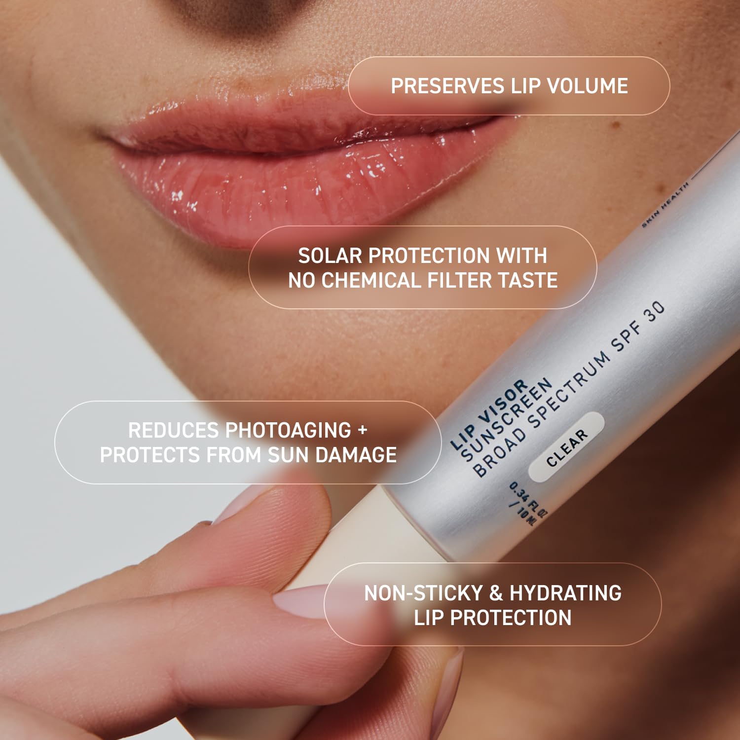 Prequel Skin Lip Visor, Clear Lip Balm with SPF 30 PA+++. Mint Flavored with Non-Sticky Finish