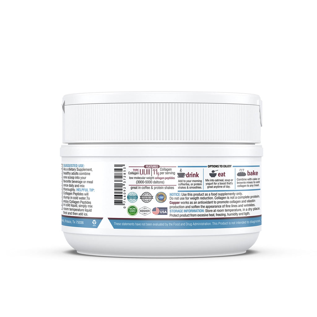 KAPPA NUTRITION Collagen Type I, II, III, 6 Billion Probiotic Acid Resistance, Hyaluronic Acid, Vitamin C, Biotin, Copper and MCT Oil, Beautiful Hair, Nails, & Skin, Collagen Peptides 9 in 1 (11.9oz) KAPPA NUTRITION Au supplements