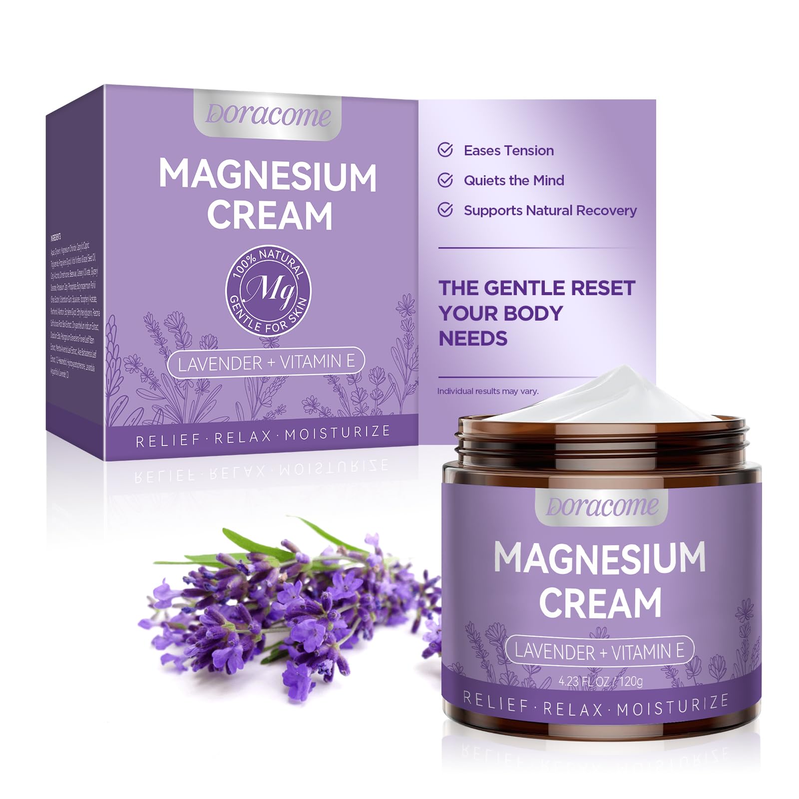 Natural Nighttime Magnesium Cream for Sleep & Pain Relief – Soothing Topical Magnesium Lotion for Leg Cramps & Muscle Relaxation, Apply to Legs or Feet Before Bed – Deep Hydration, 4.23 Fl Oz Doracome Au supplements