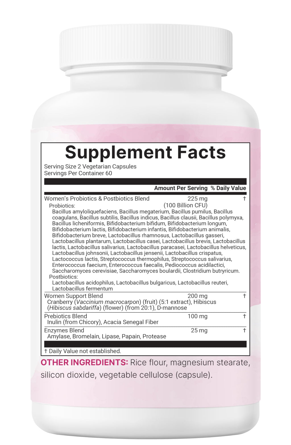 Micro Ingredients Probiotics for Women 100 Billion CFU with Prebiotics, 120 Veggie Capsules | pH Balance, Urinary Tract, Vaginal & Gut Health Support*