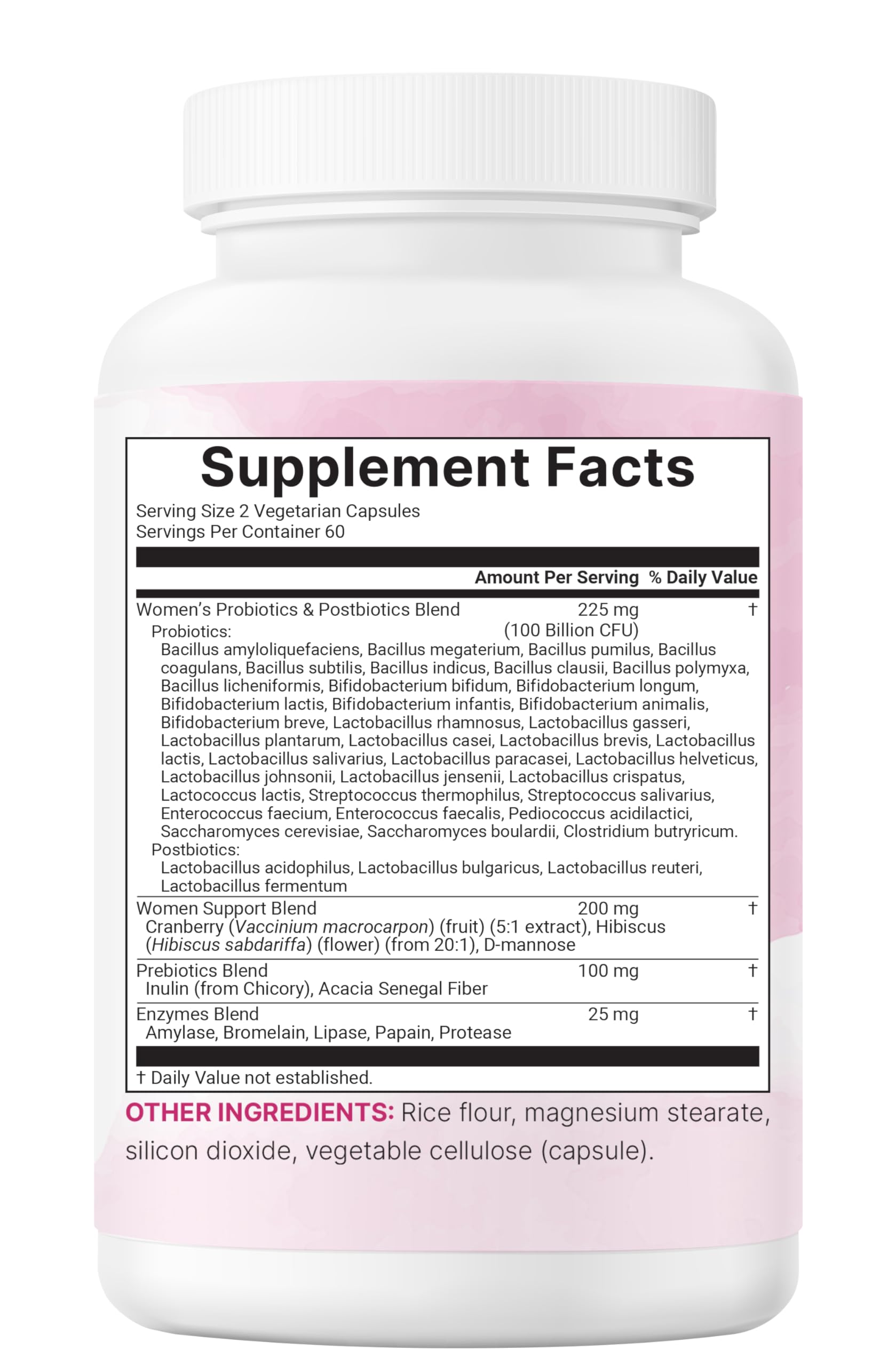 Micro Ingredients Probiotics for Women 100 Billion CFU with Prebiotics, 120 Veggie Capsules | pH Balance, Urinary Tract, Vaginal & Gut Health Support*
