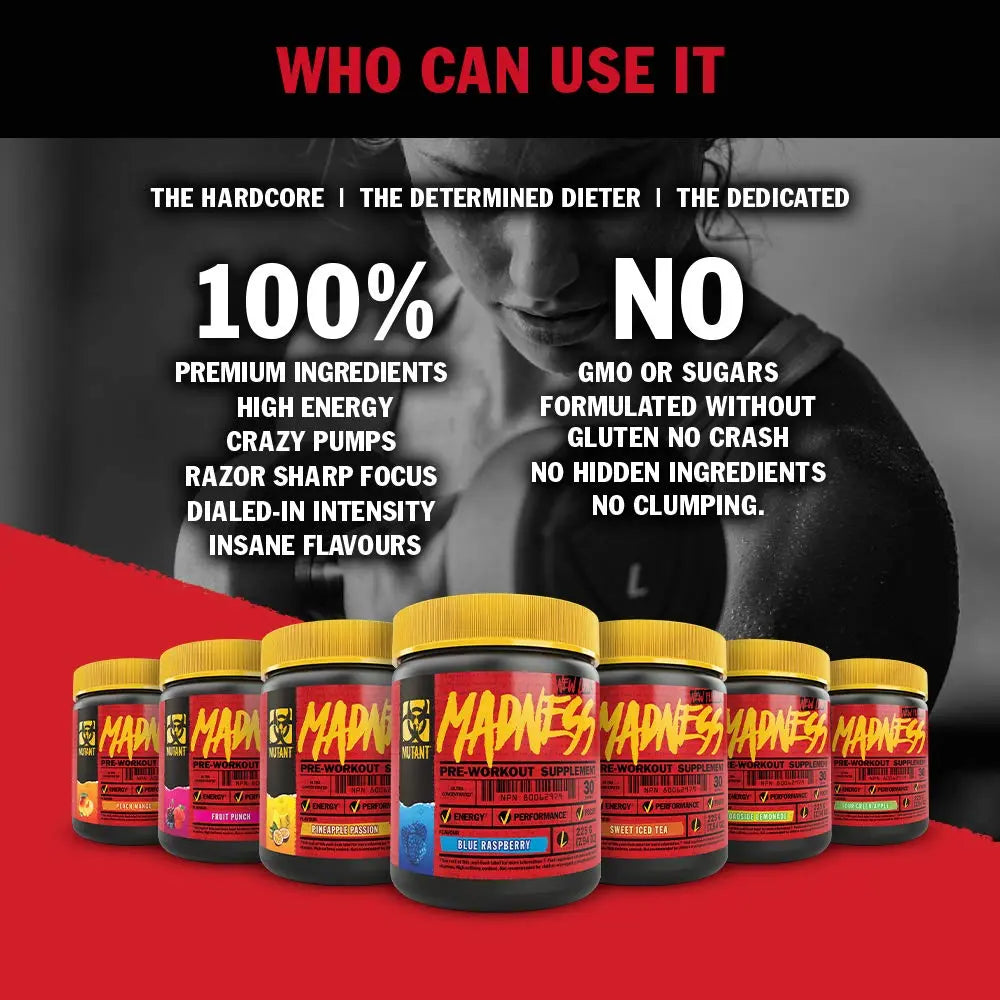Mutant Madness - Redefines The Pre-Workout Experience and Takes it to a Whole New Mutant Au supplements